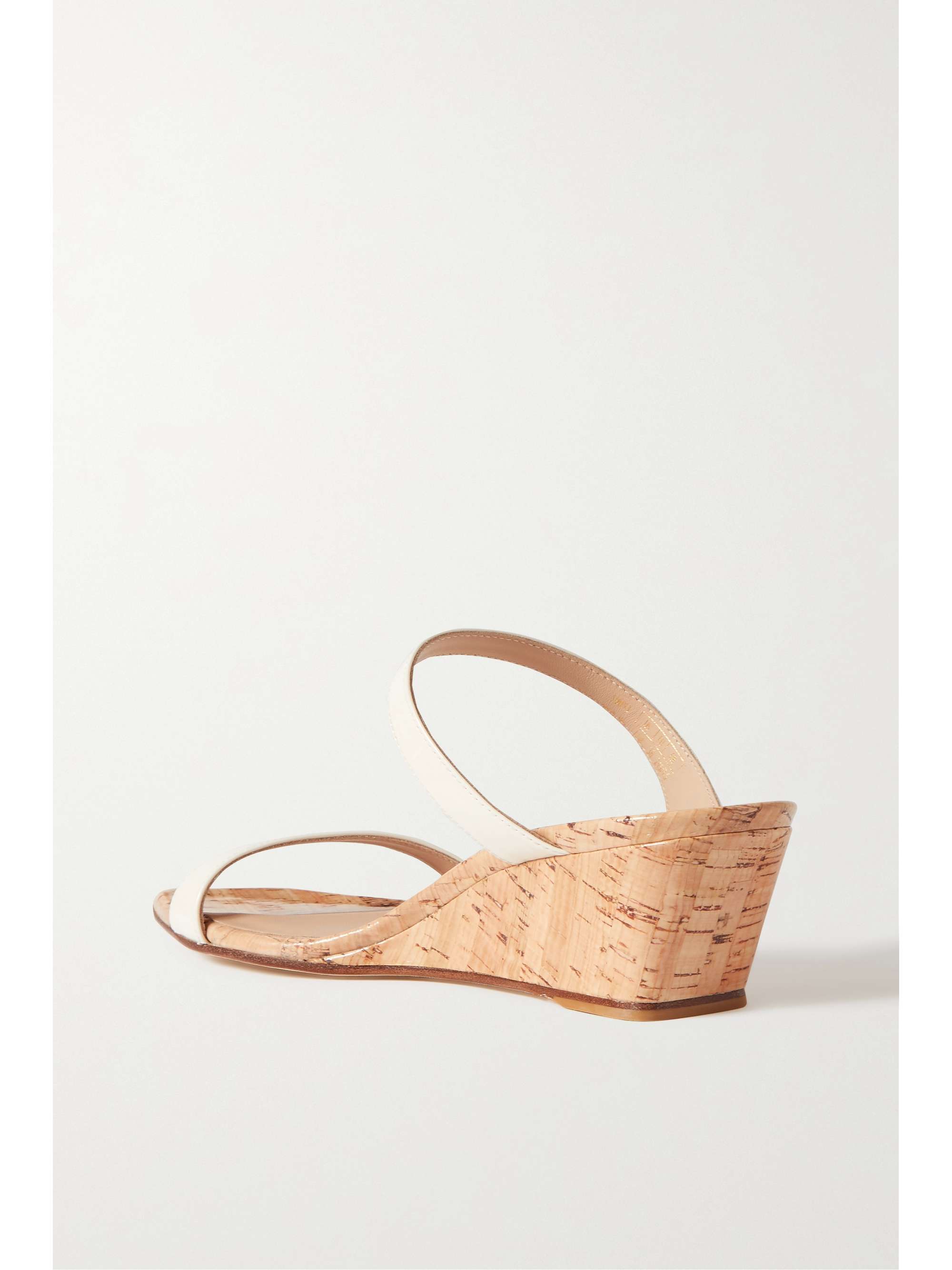 STUART WEITZMAN Aleena patent-leather wedge sandals