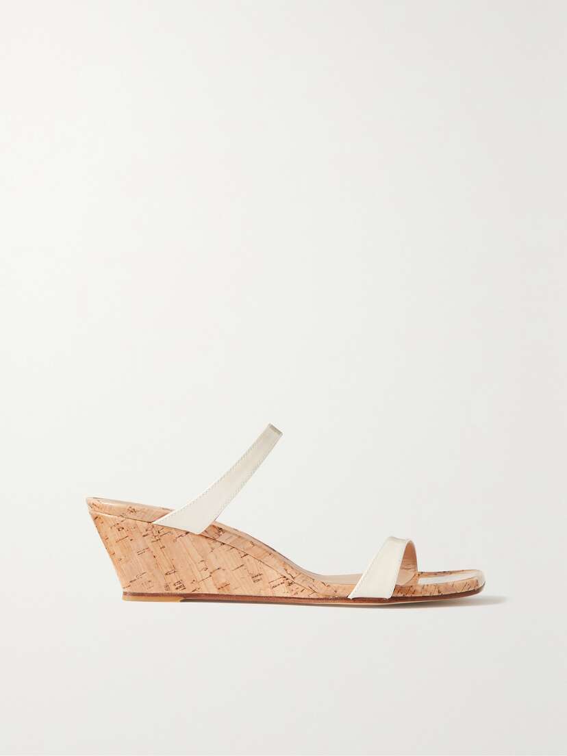 Stuart Weitzman Aleena Patent-leather Wedge Sandals