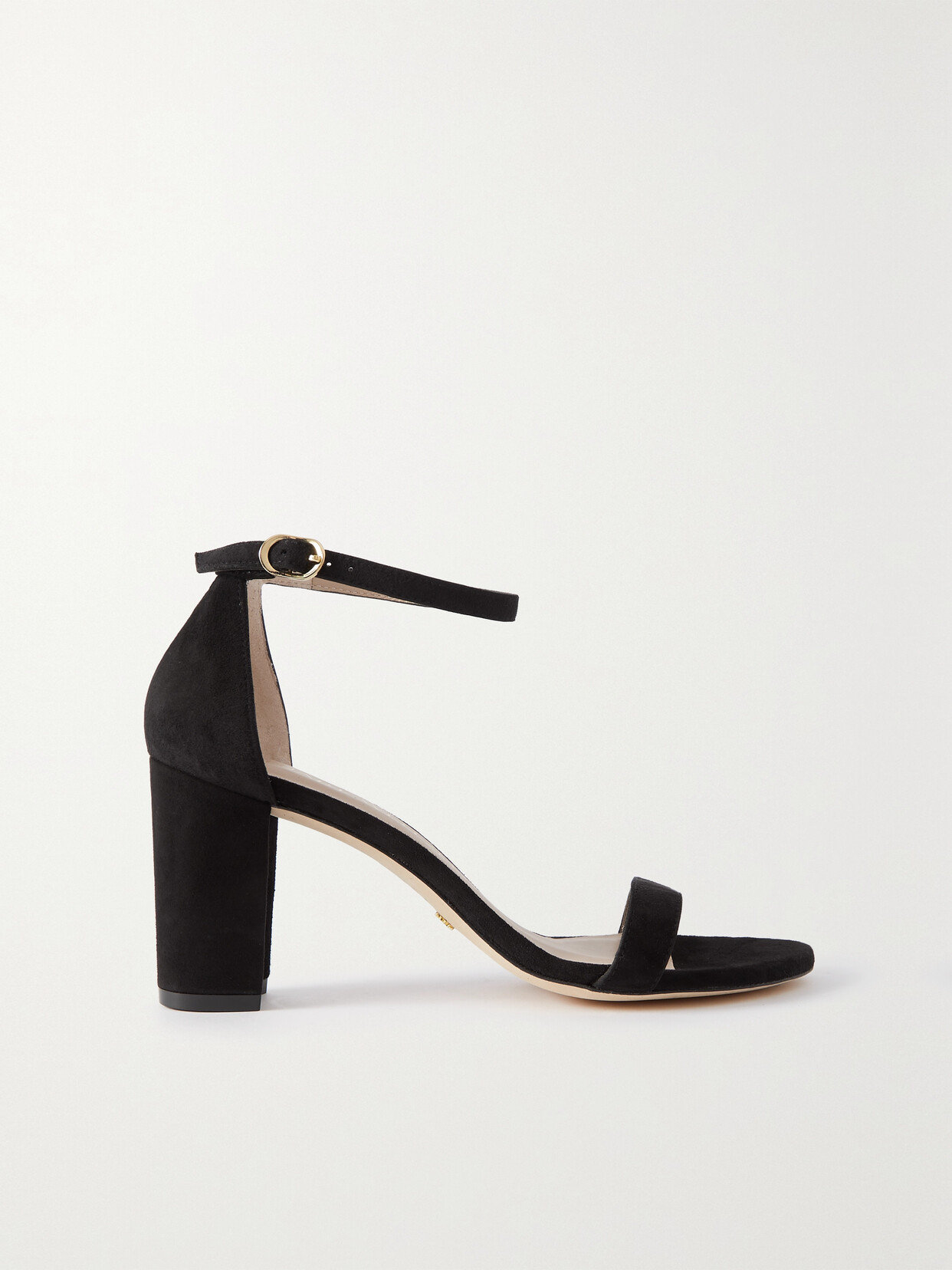 Stuart Weitzman Nearlynude Suede Sandals - Black