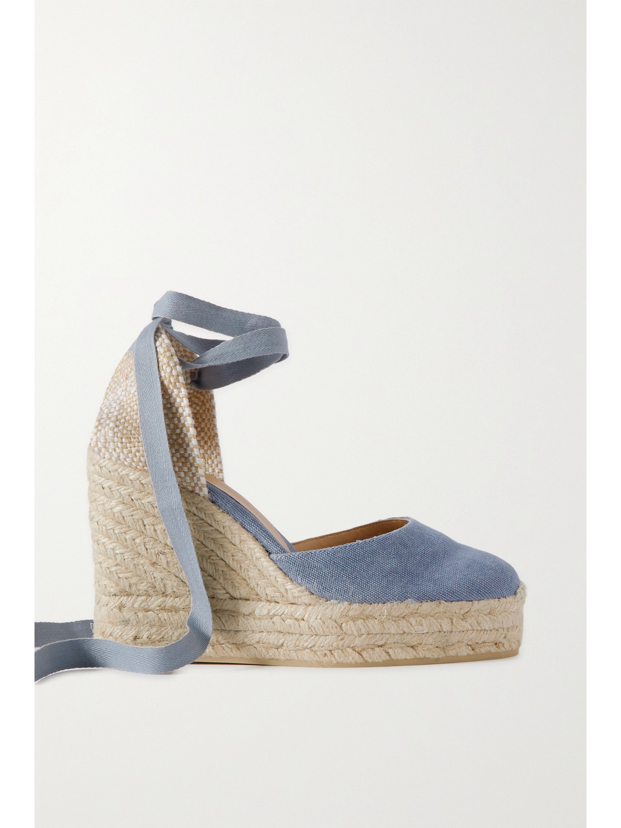 Castañer - Carina 80 Canvas Wedge Espadrillas - Blue