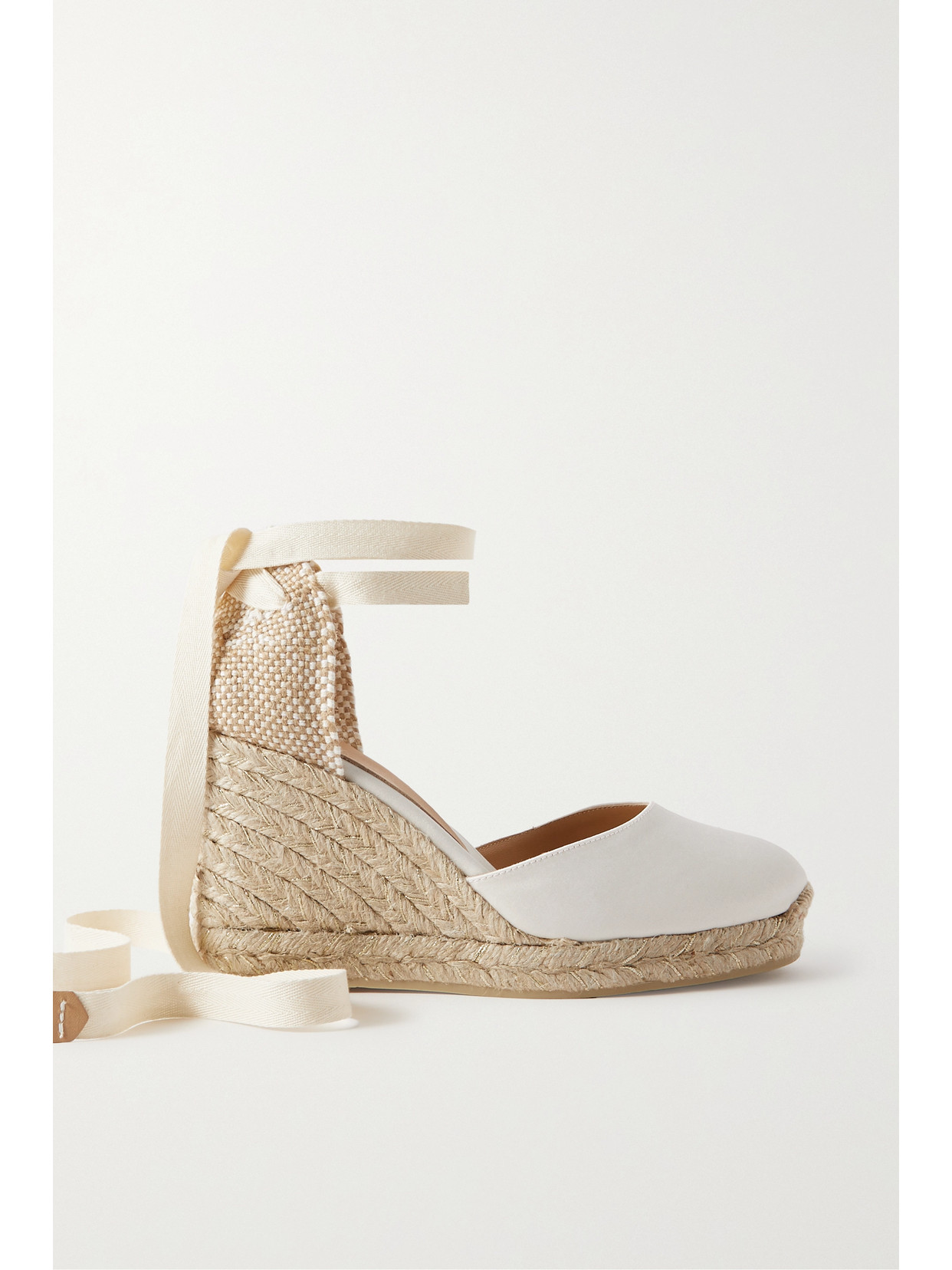 Castañer + Net Sustain Carina 80 Satin Wedge Espadrilles