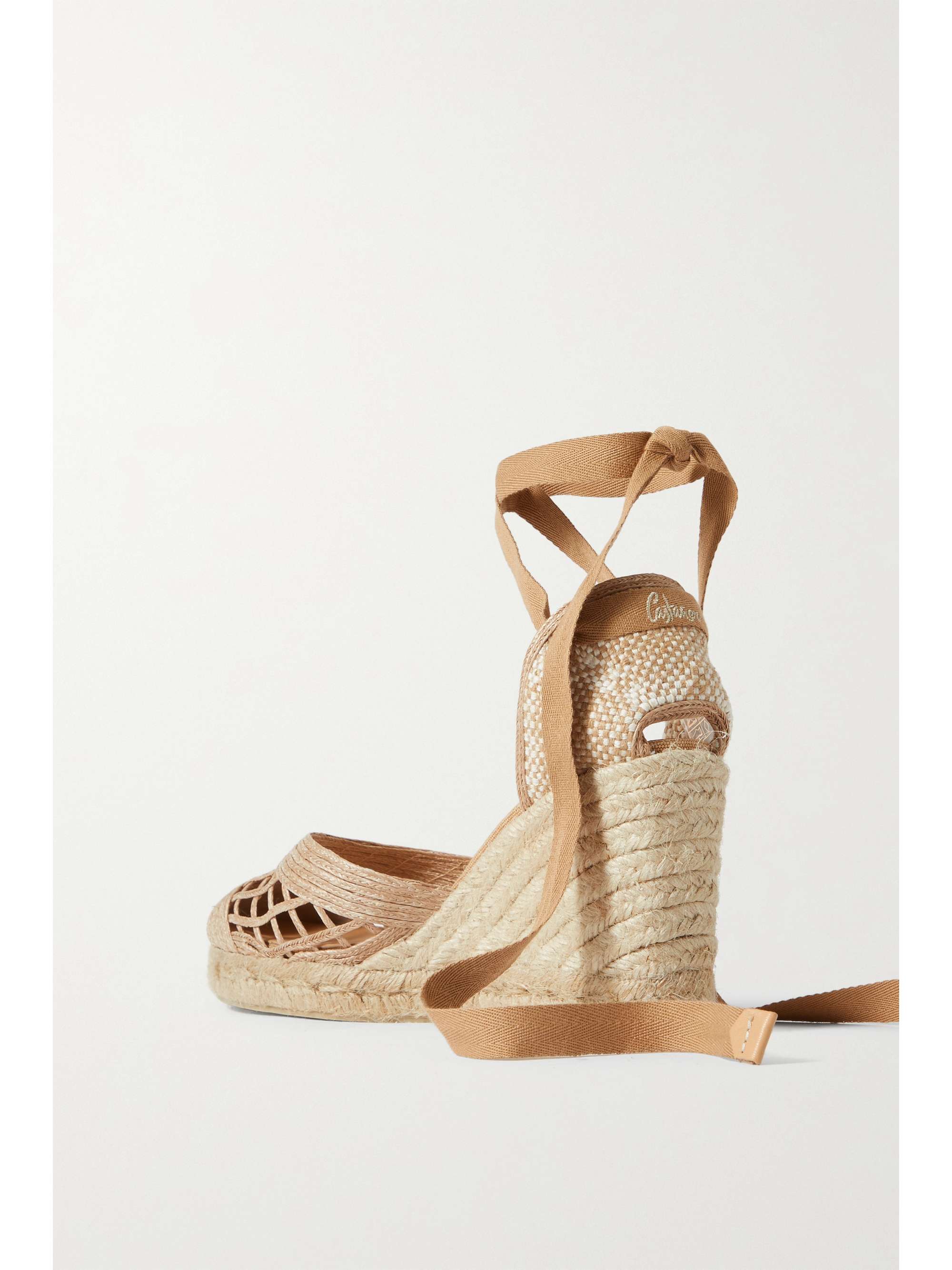 CASTAÑER + NET SUSTAIN Caracas raffia wedge espadrilles