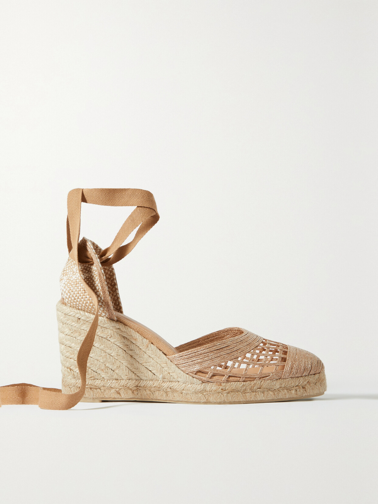 Castañer - + Net Sustain Caracas Raffia Wedge Espadrilles - Neutrals