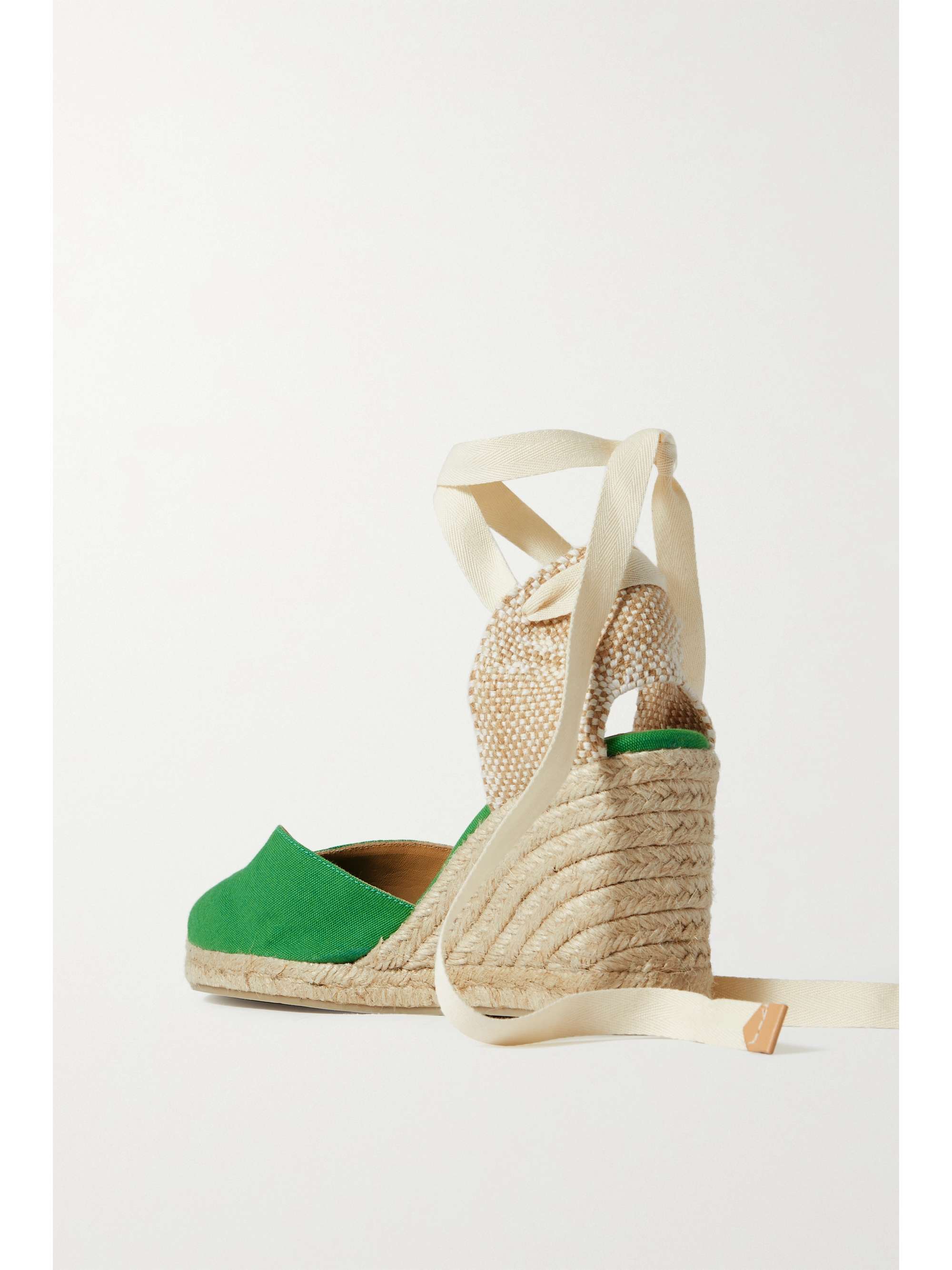 CASTAÑER + NET SUSTAIN Chiara 80 canvas wedge espadrilles