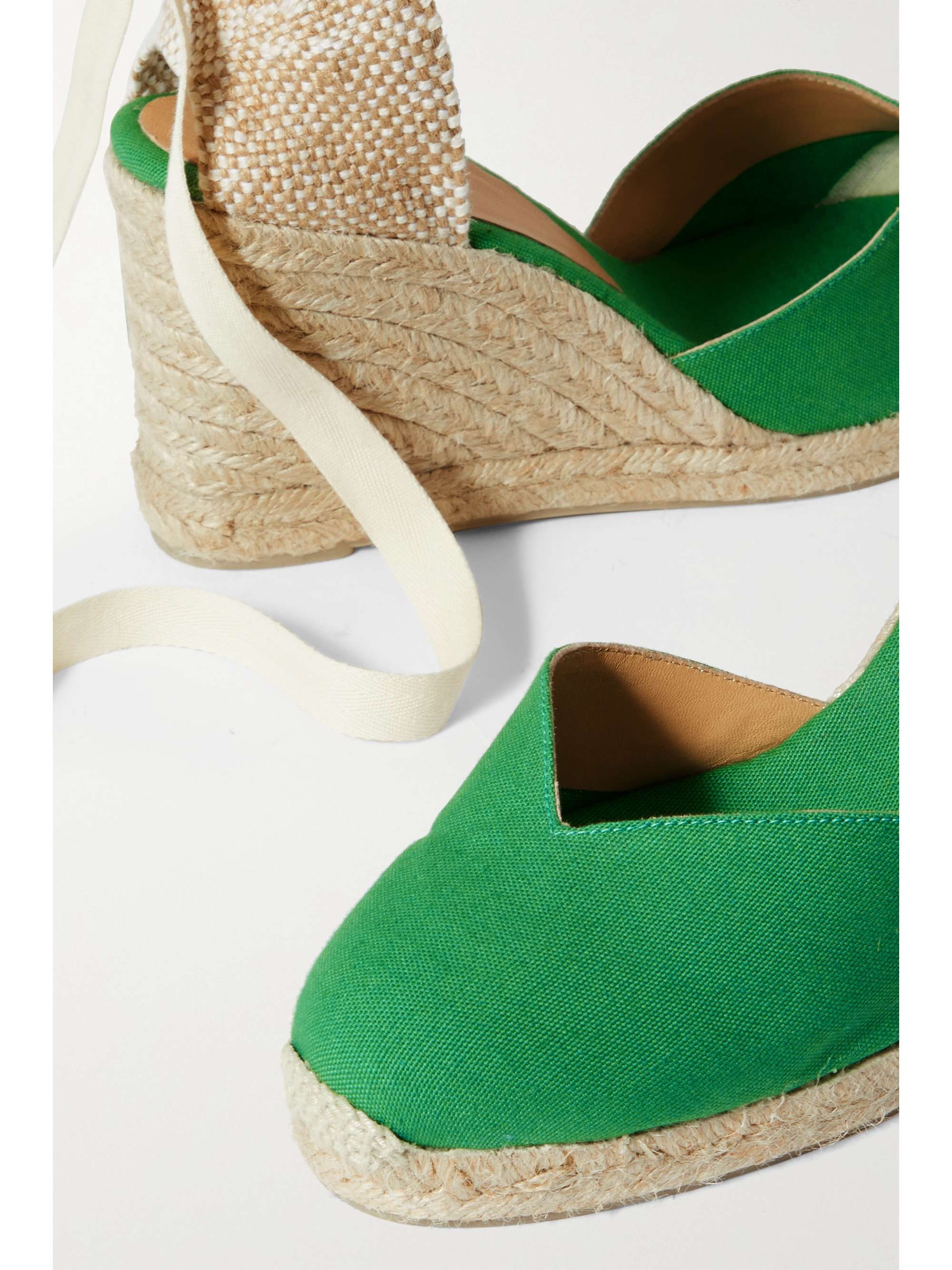 CASTAÑER + NET SUSTAIN Chiara 80 canvas wedge espadrilles