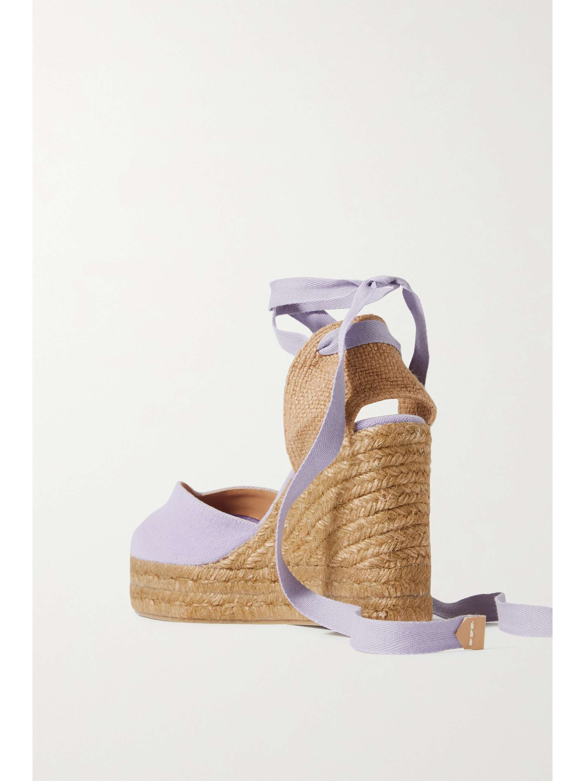CASTAÑER + NET SUSTAIN Chiara 80 canvas wedge espadrilles