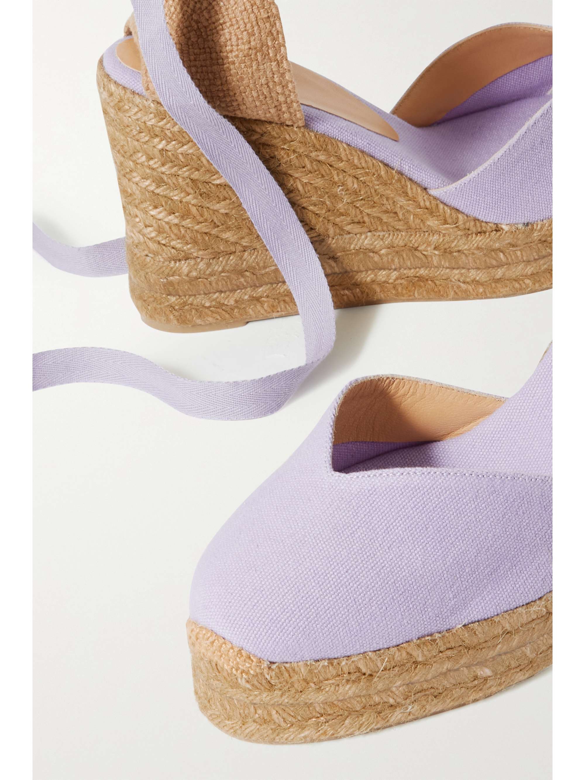 CASTAÑER + NET SUSTAIN Chiara 80 canvas wedge espadrilles