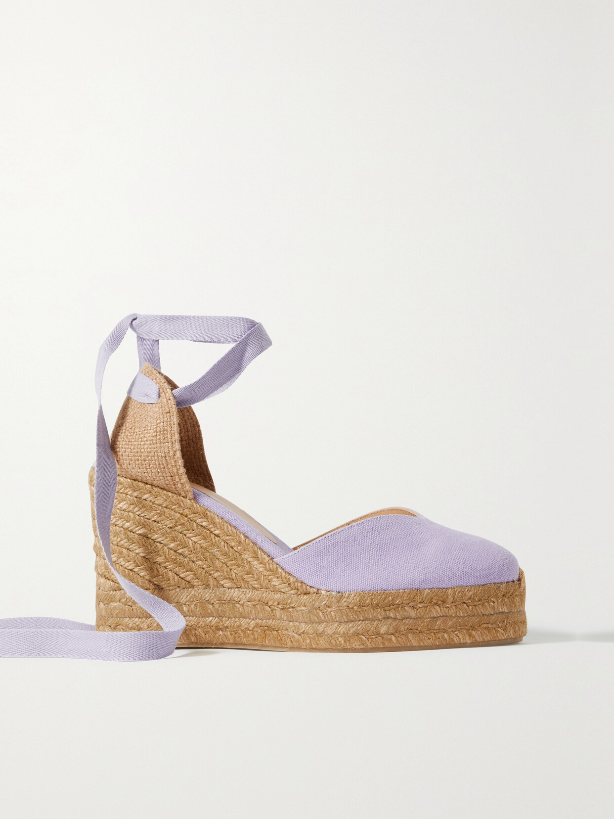 Castañer - + Net Sustain Chiara 80 Canvas Wedge Espadrilles - Purple