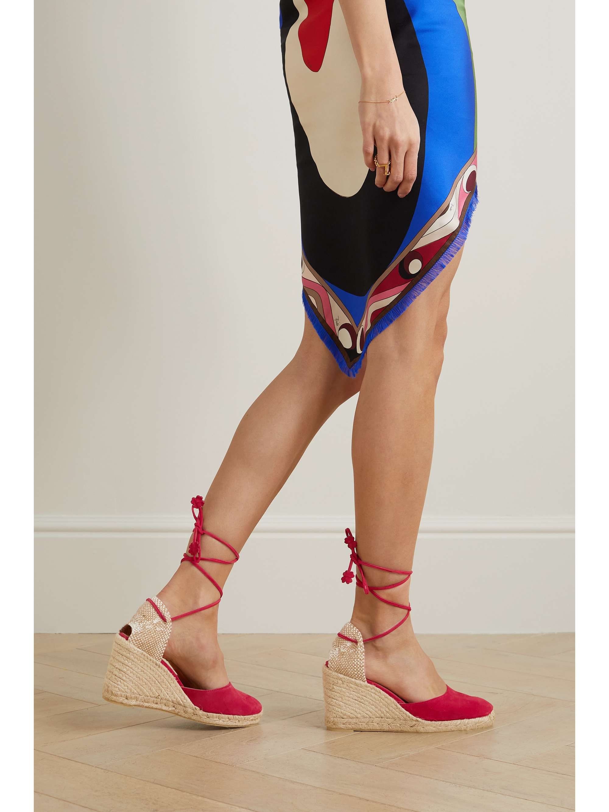 CASTAÑER Carina 80 canvas wedge espadrillas