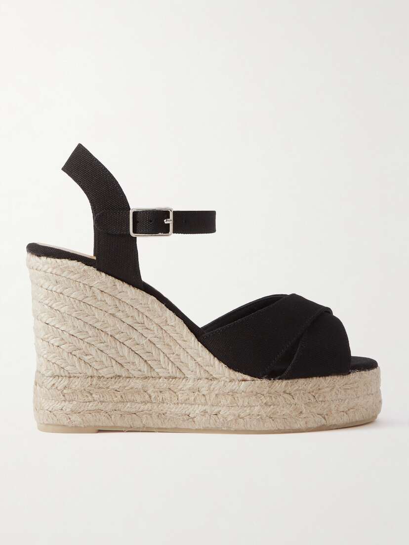 Castañer Blaudell 80 Canvas Wedge Espadrilles