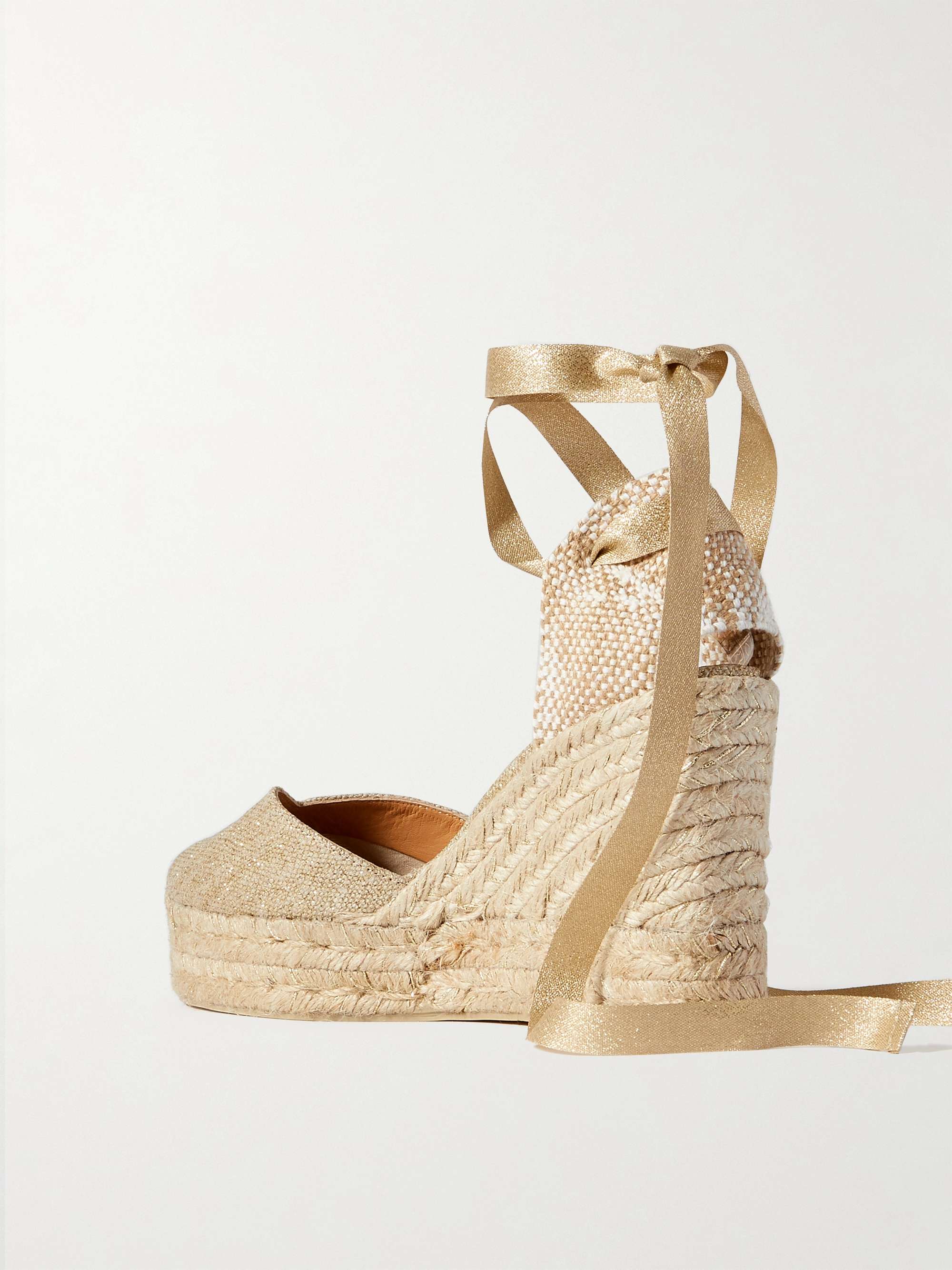 CASTAÑER + NET SUSTAIN Chiara 80 canvas wedge espadrilles
