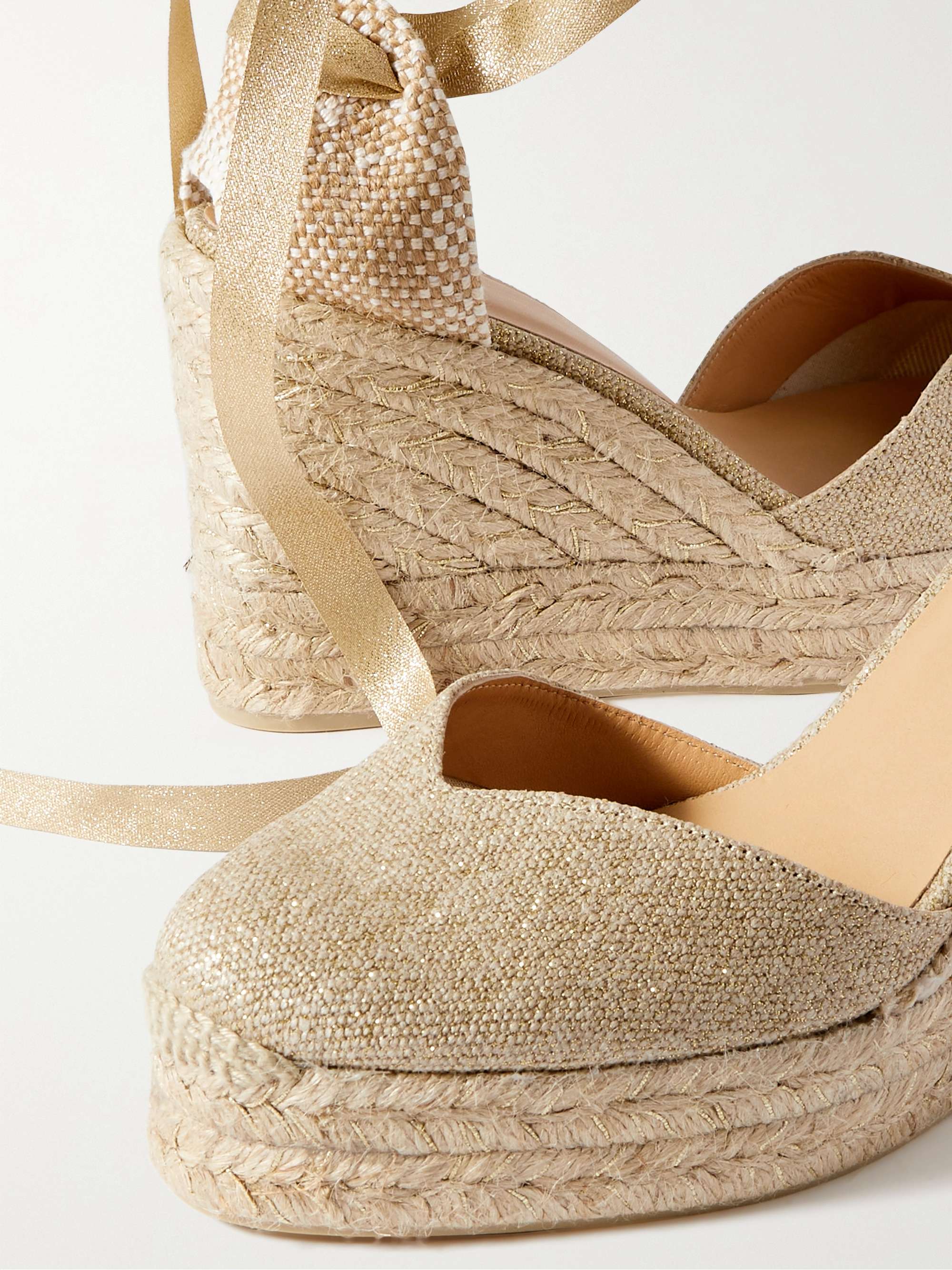 CASTAÑER + NET SUSTAIN Chiara 80 canvas wedge espadrilles