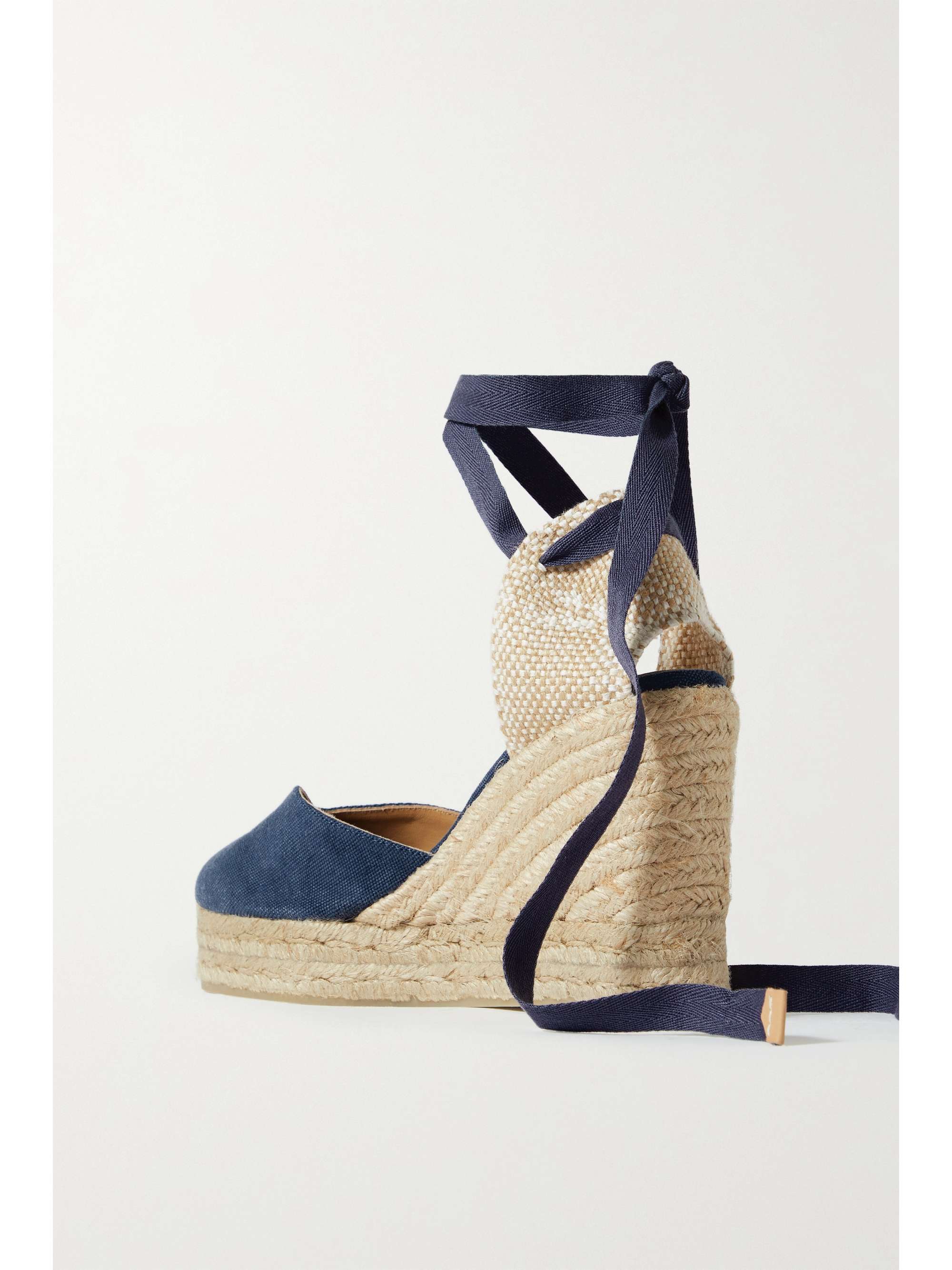 CASTAÑER + NET SUSTAIN Chiara 80 canvas wedge espadrilles