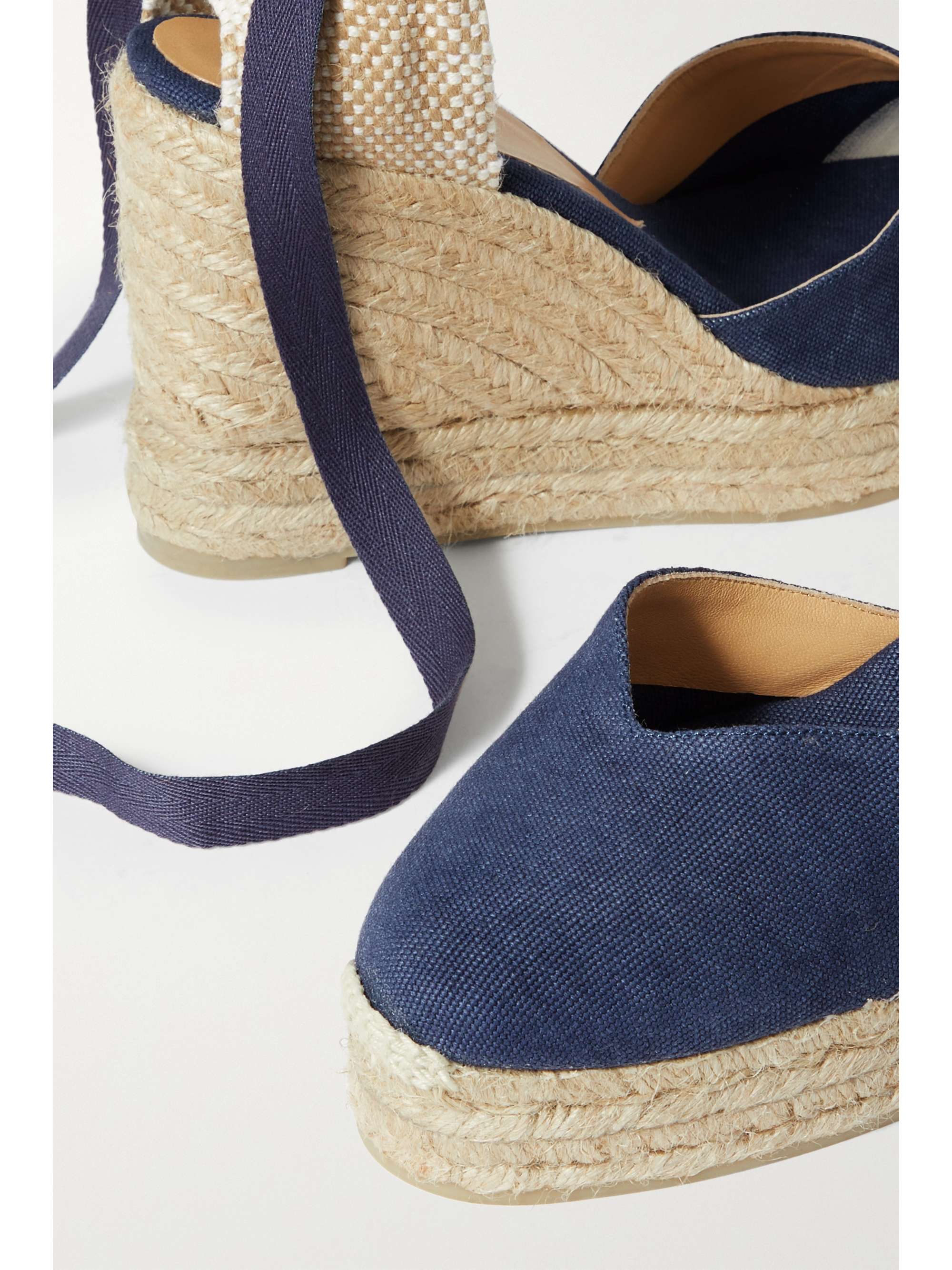CASTAÑER + NET SUSTAIN Chiara 80 canvas wedge espadrilles
