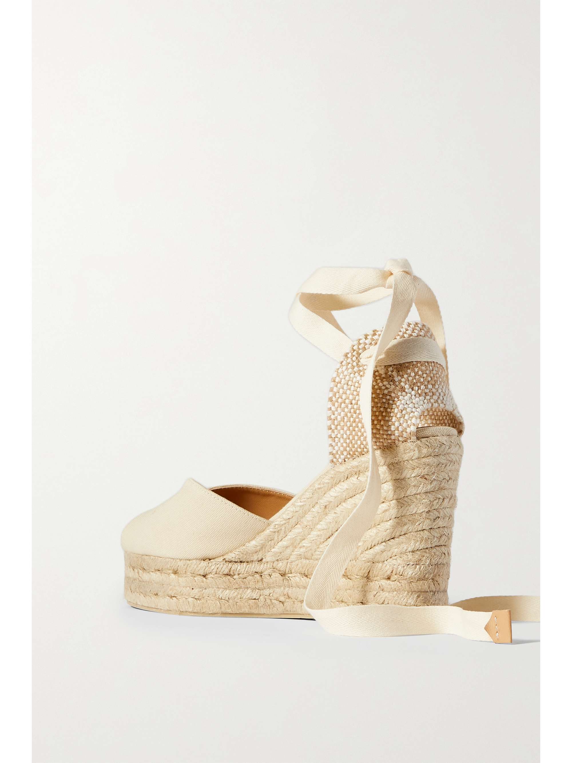 CASTAÑER + NET SUSTAIN Bilina 80 canvas wedge espadrilles
