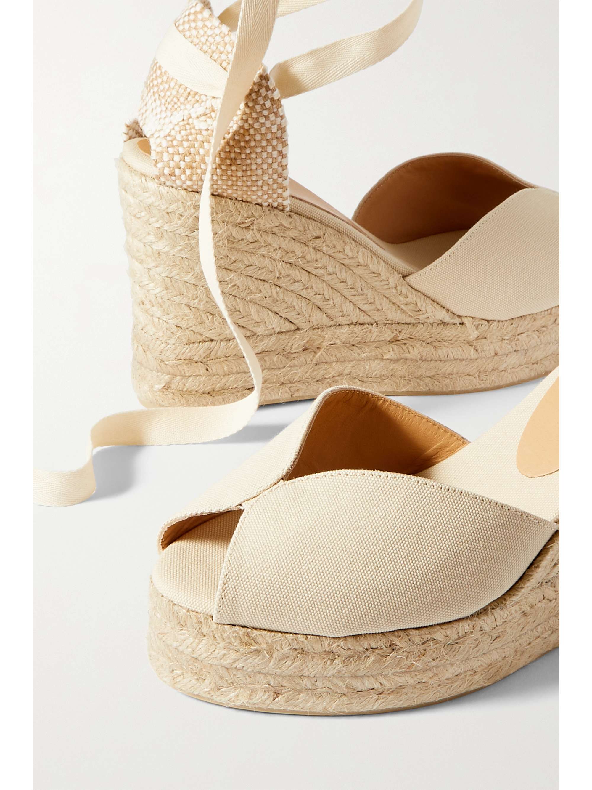 CASTAÑER + NET SUSTAIN Bilina 80 canvas wedge espadrilles