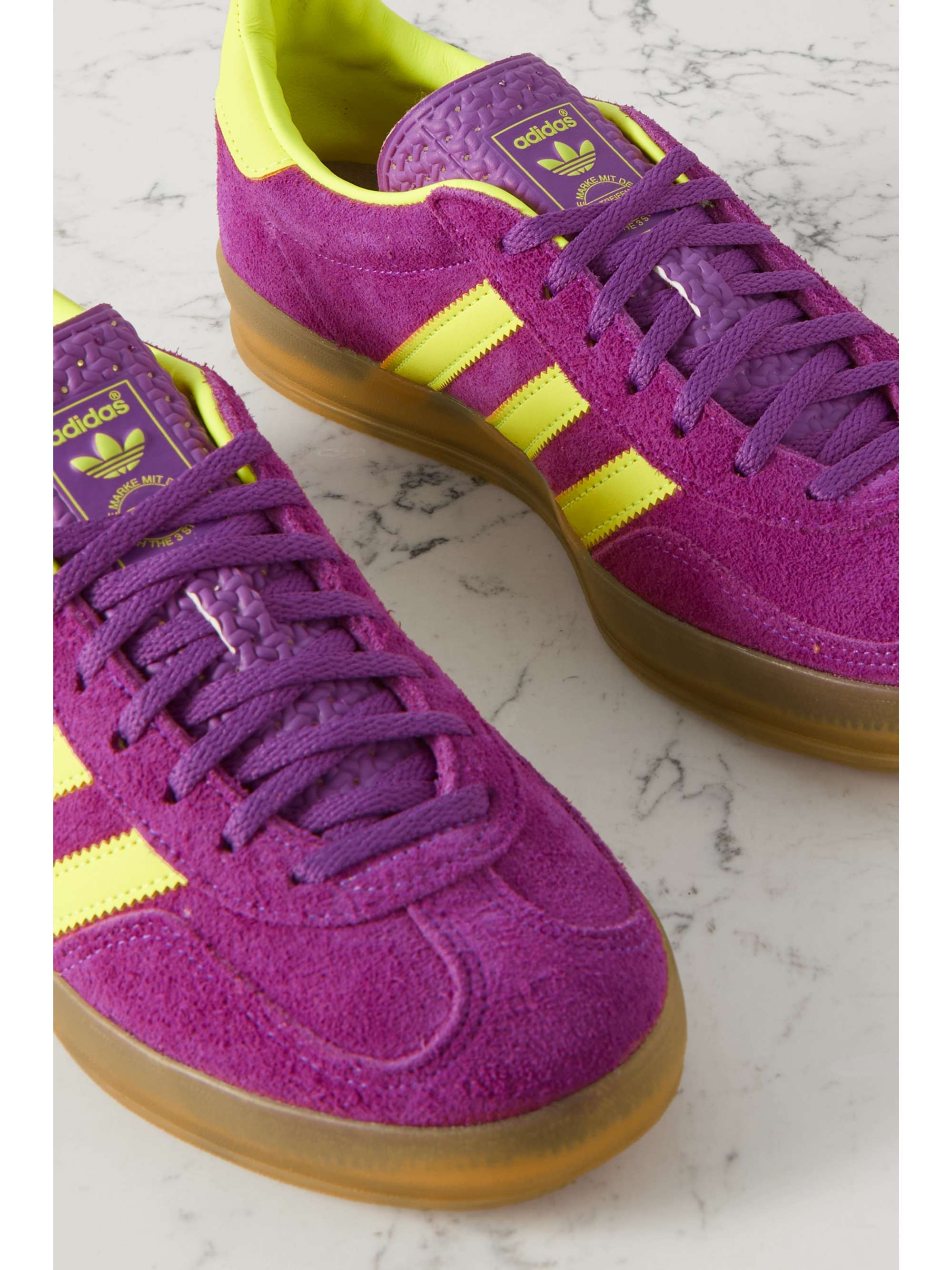 ADIDAS ORIGINALS Gazelle Indoor leathertrimmed suede and nylon