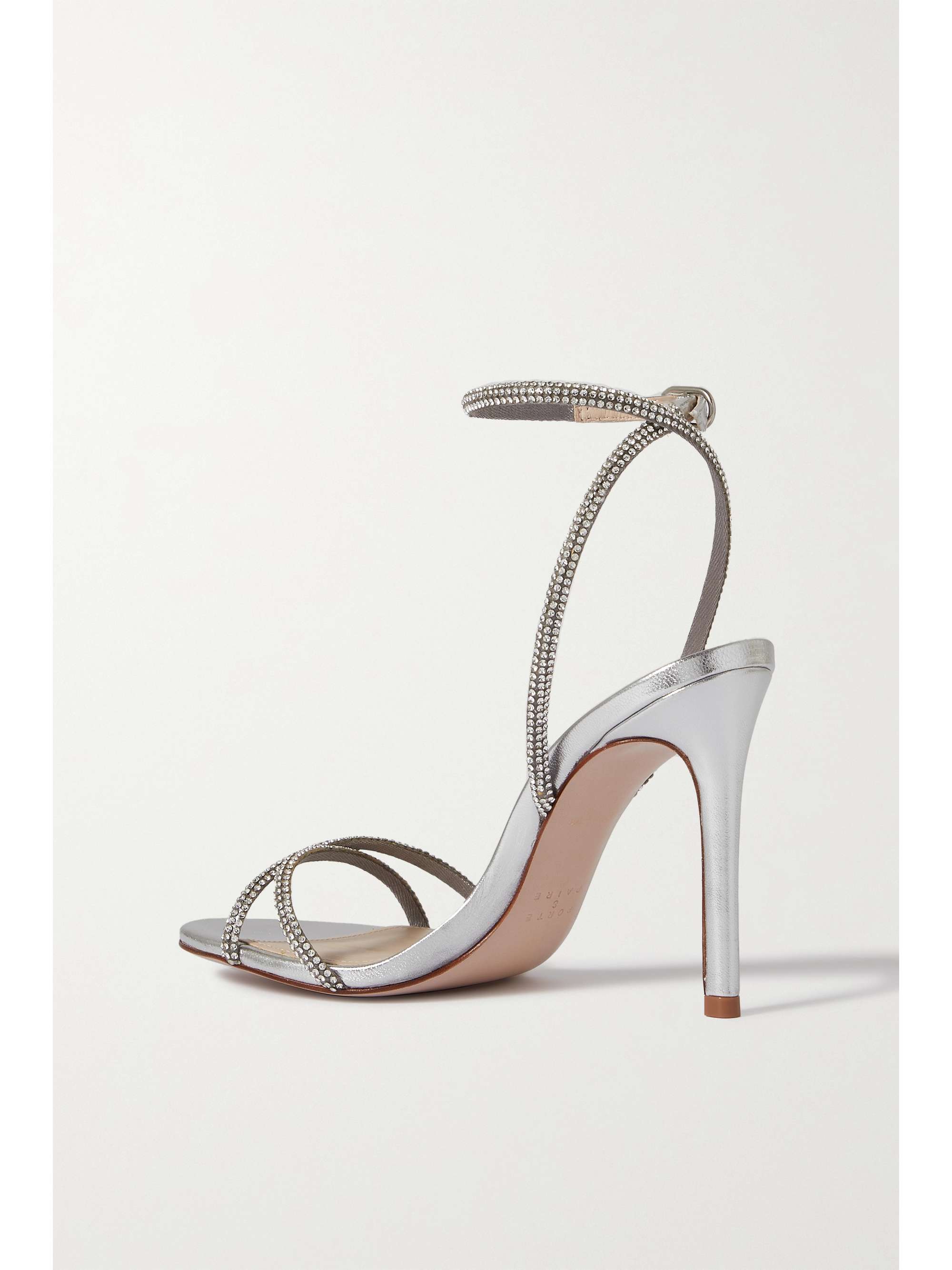 PORTE & PAIRE Sandales en daim à cristaux