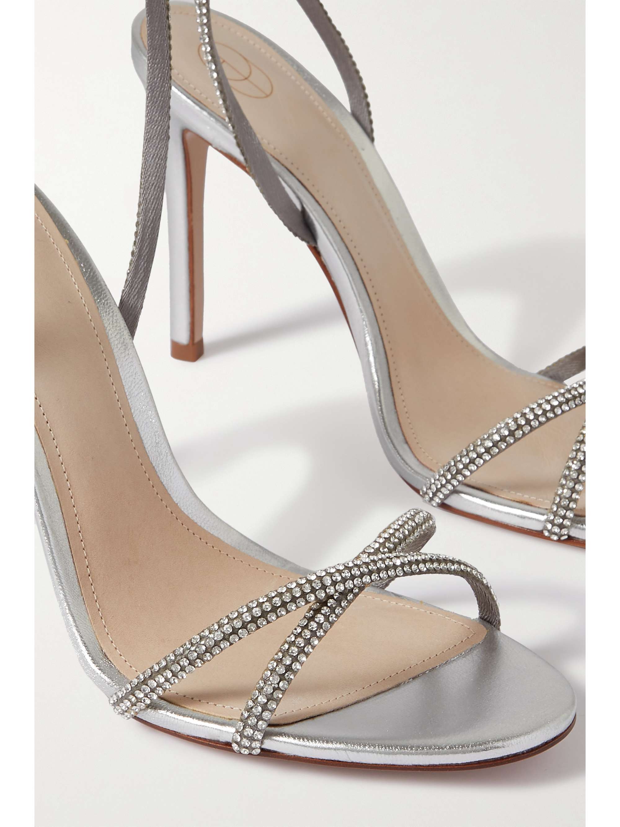 PORTE & PAIRE Sandales en daim à cristaux