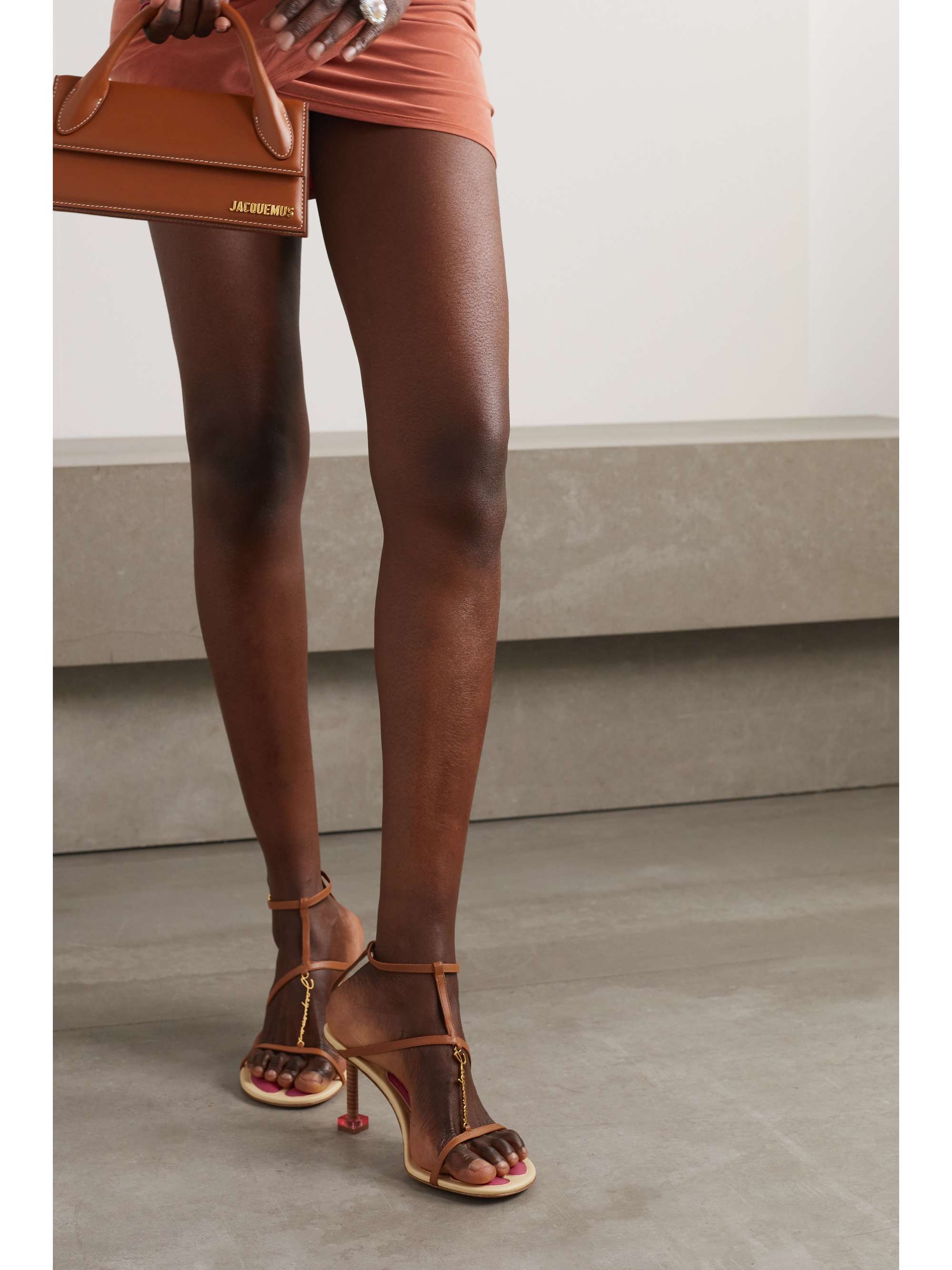 JACQUEMUS Pralu logo-embellished leather sandals | NET-A-PORTER