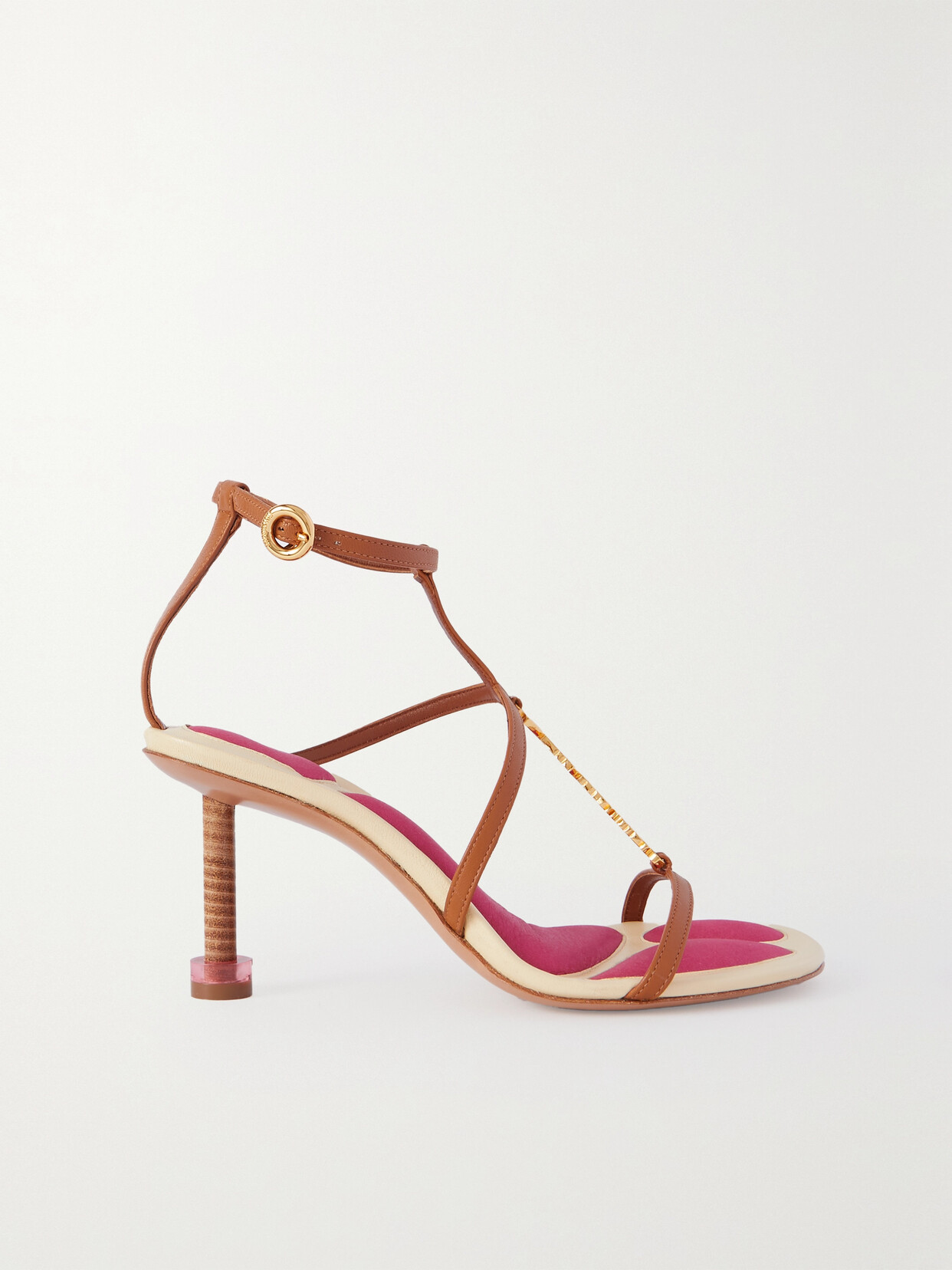 Jacquemus - Pralu Logo-embellished Leather Sandals - Brown