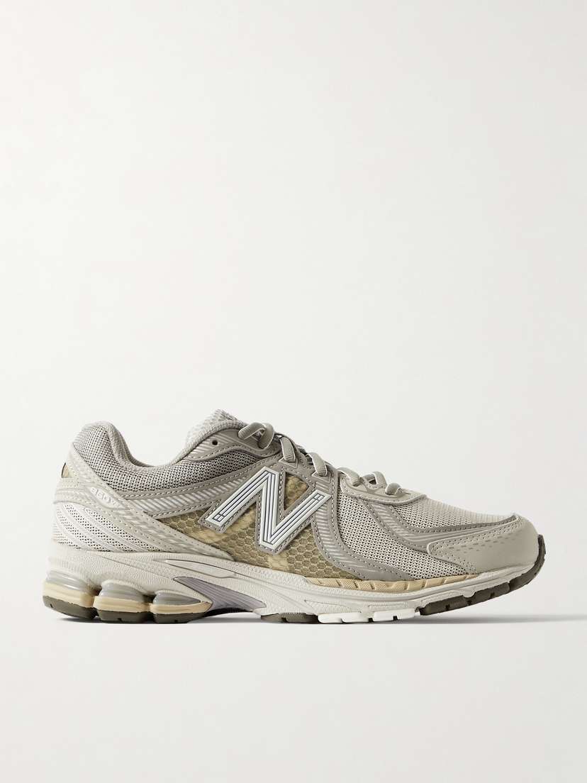 New Balance 860v2 Leather-trimmed Mesh Sneakers