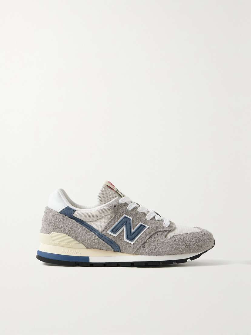 New Balance Mius 996 Leather-trimmed Mesh And Suede Sneakers - US 13
