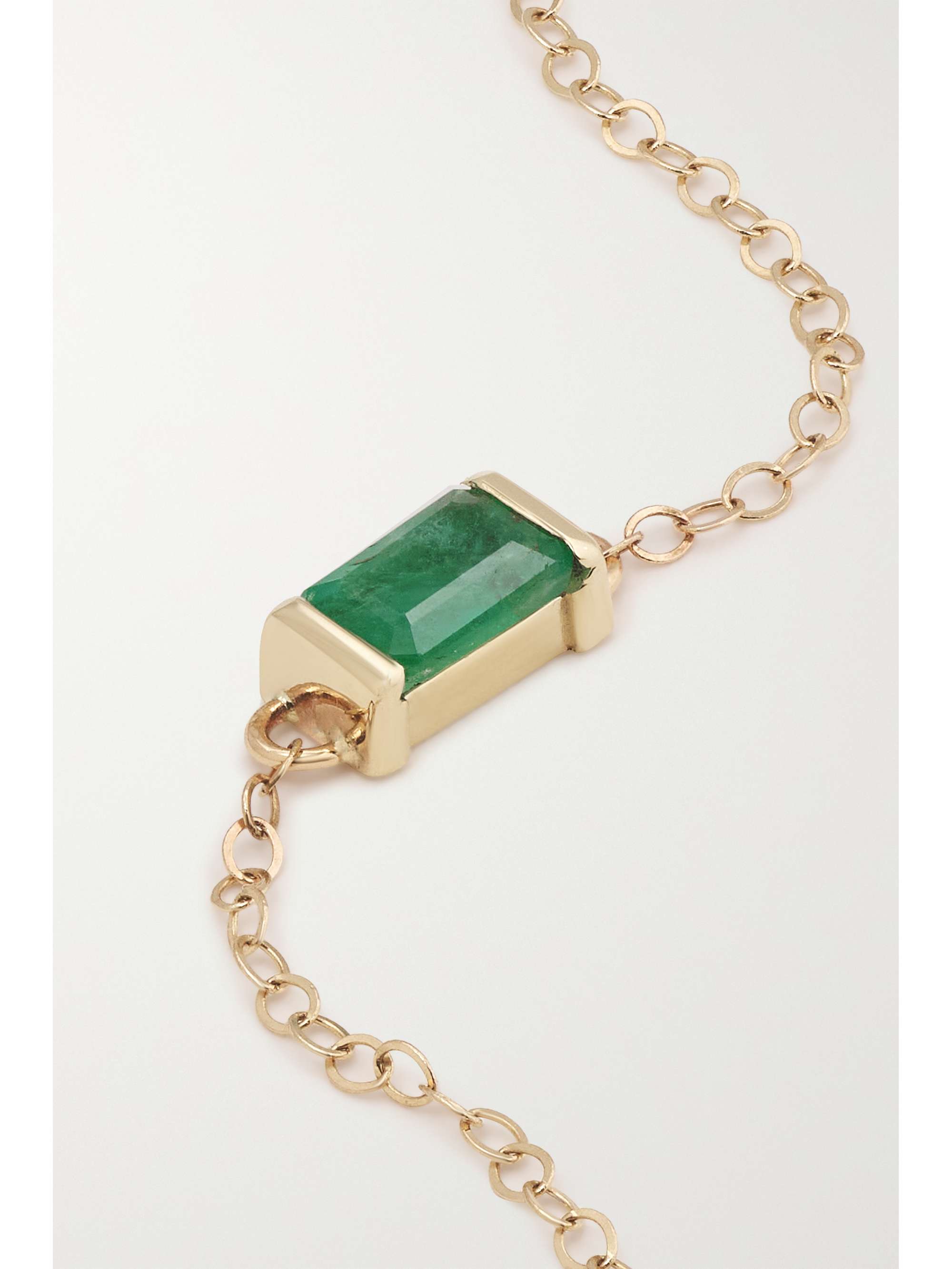 MELISSA JOY MANNING Armband aus recyceltem 14 Karat Gold mit Smaragd