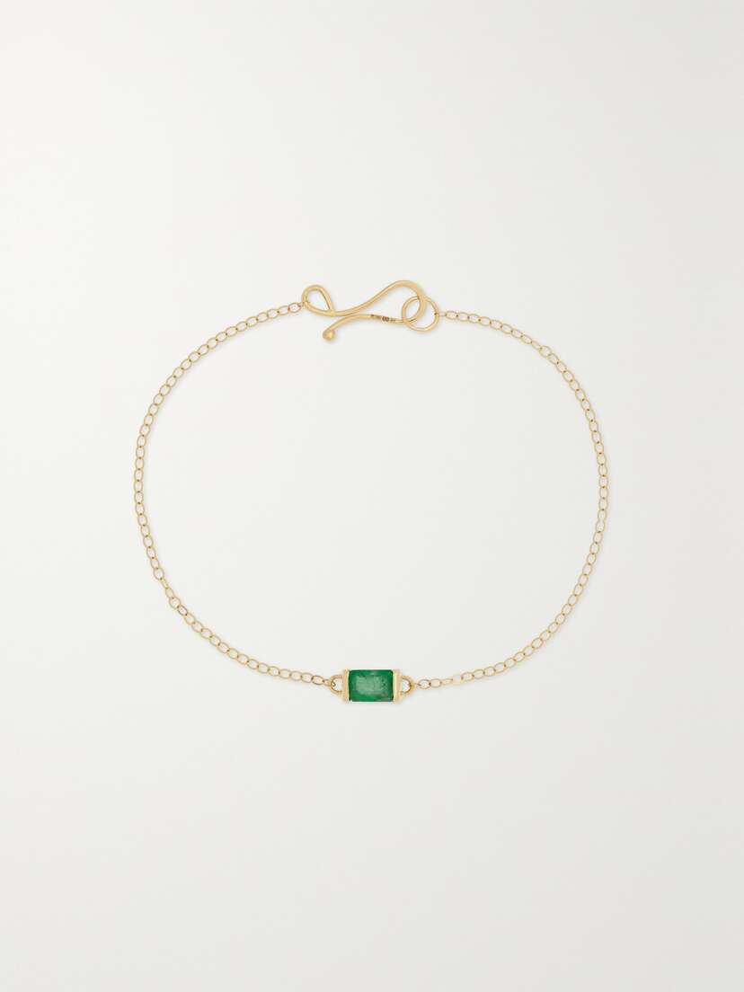Melissa Joy Manning 14-karat Recycled Gold Emerald Bracelet
