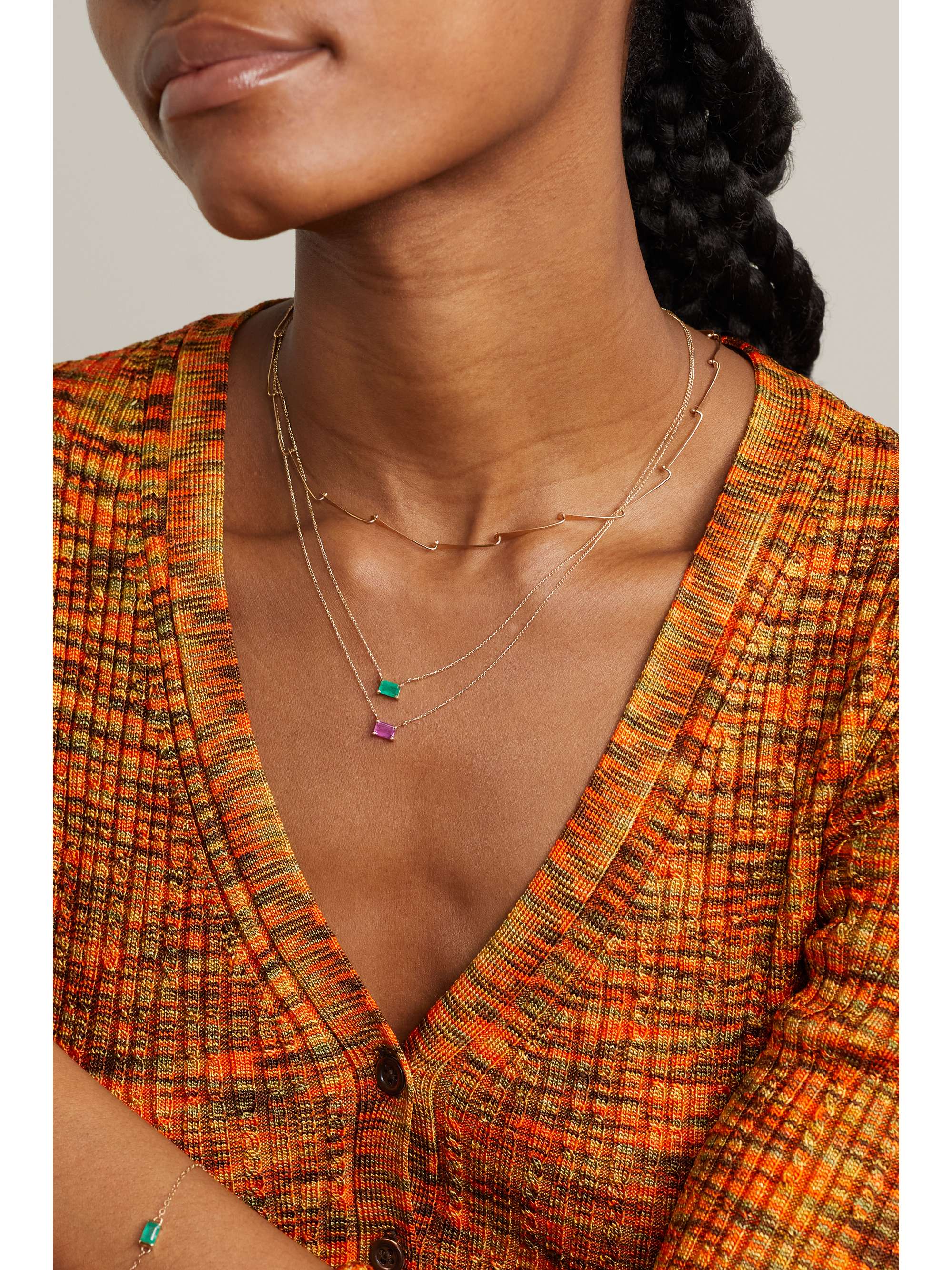 MELISSA JOY MANNING 14-karat recycled gold ruby necklace