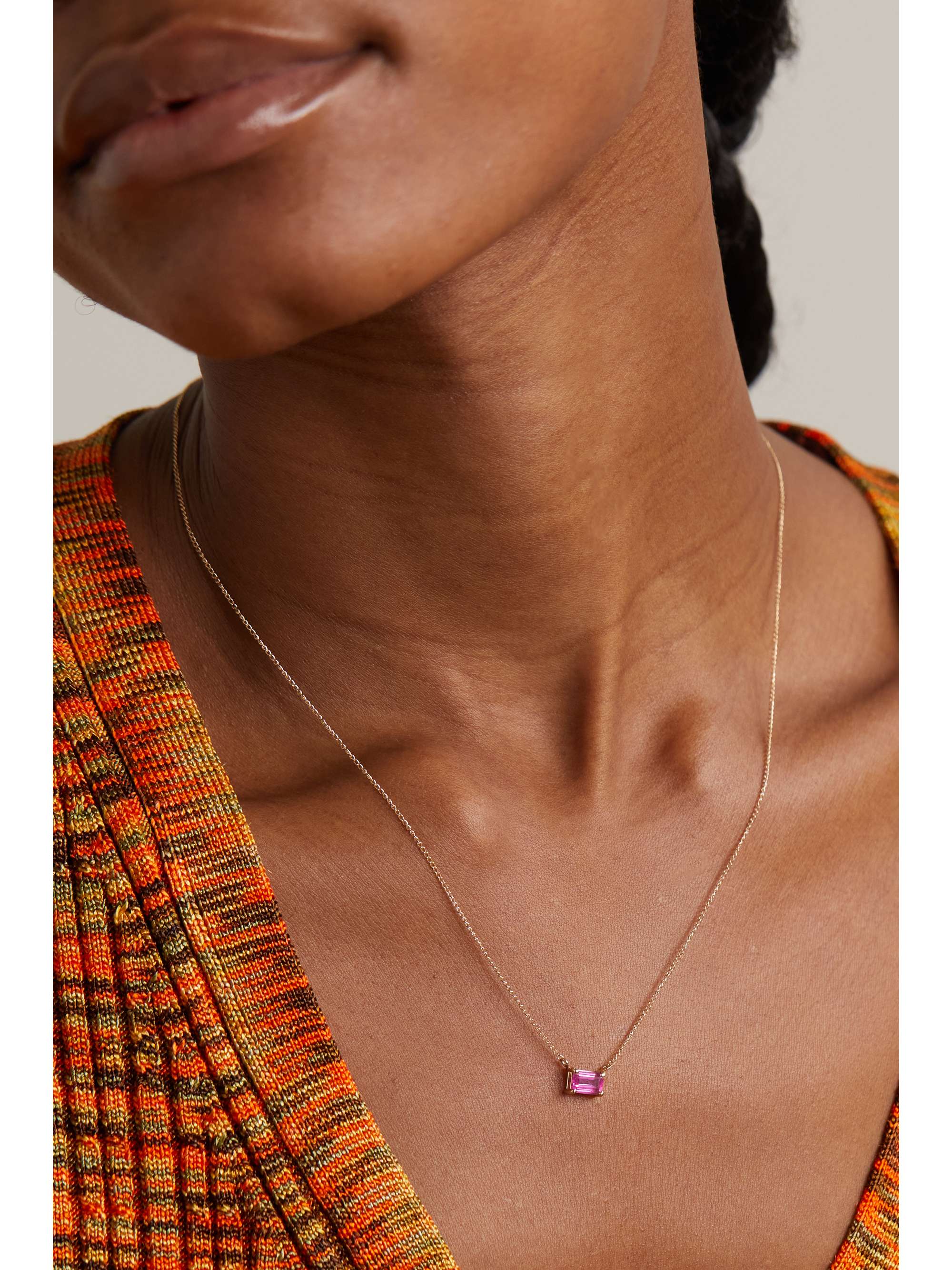 MELISSA JOY MANNING 14-karat recycled gold ruby necklace