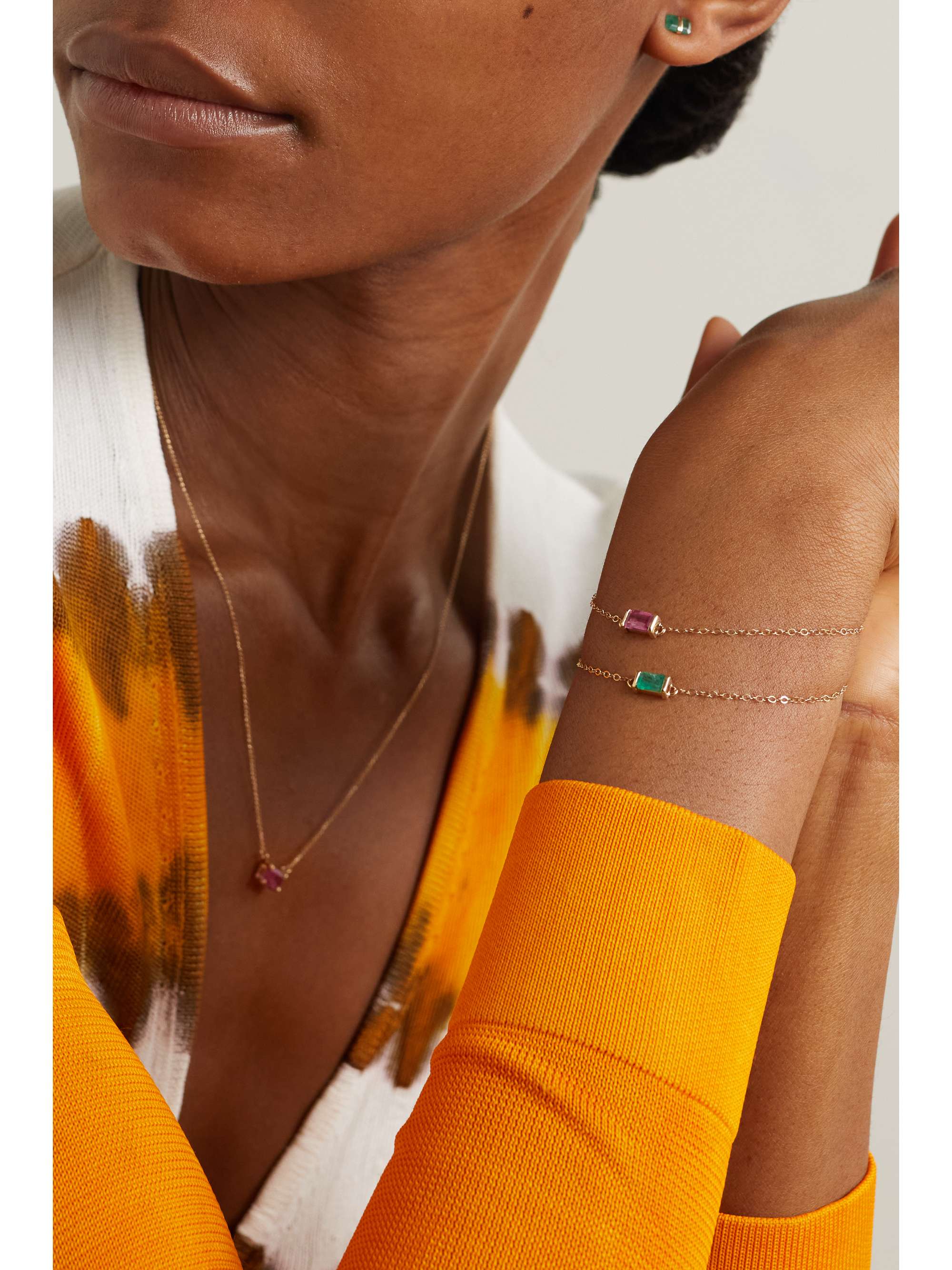 MELISSA JOY MANNING 14-karat recycled gold ruby bracelet