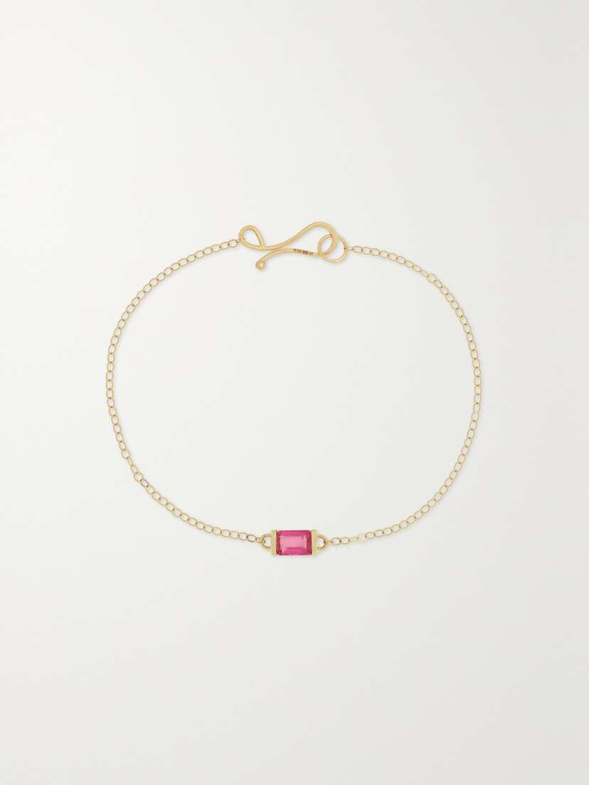 Melissa Joy Manning 14-karat Recycled Gold Ruby Bracelet