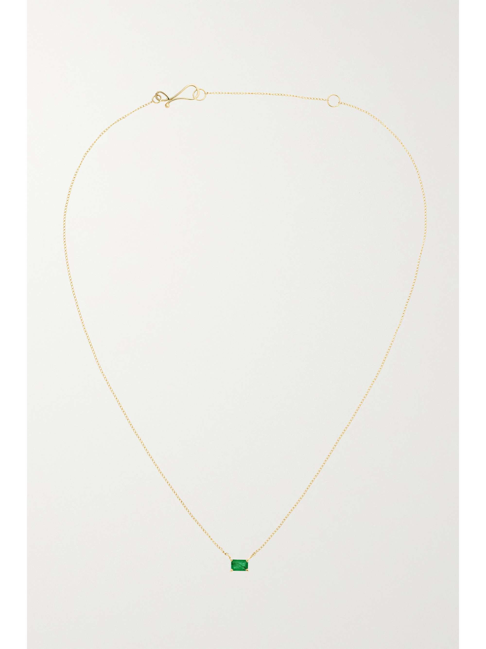 MELISSA JOY MANNING 14-karat recycled gold emerald necklace