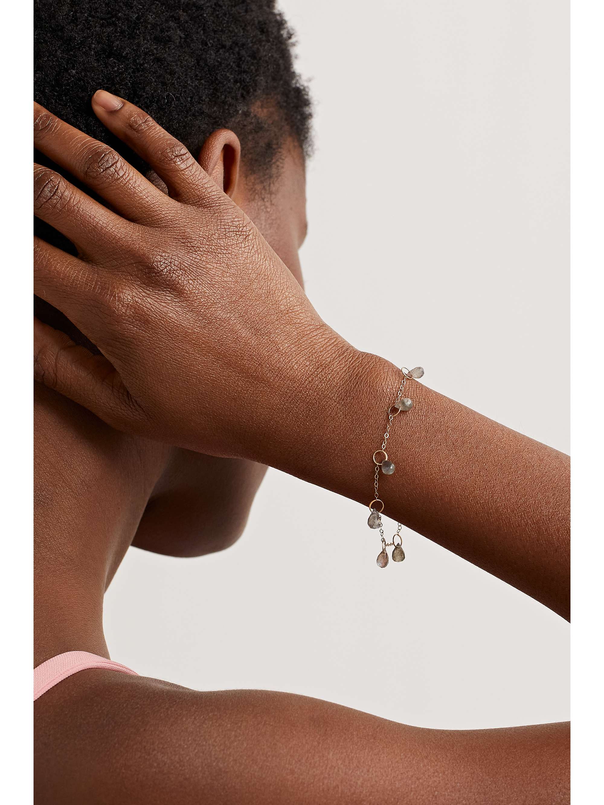 MELISSA JOY MANNING 14-karat recycled gold labradorite bracelet