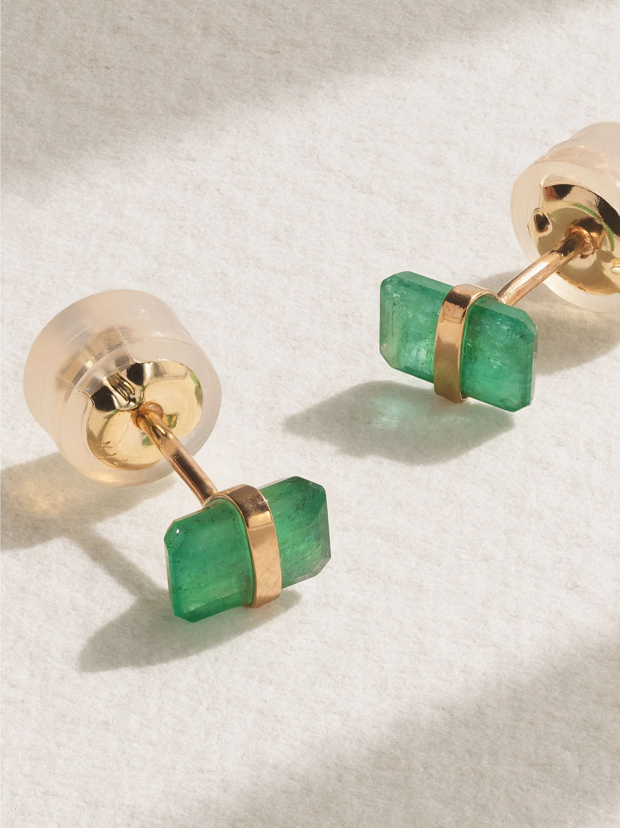 MELISSA JOY MANNING 14-karat recycled gold emerald earrings