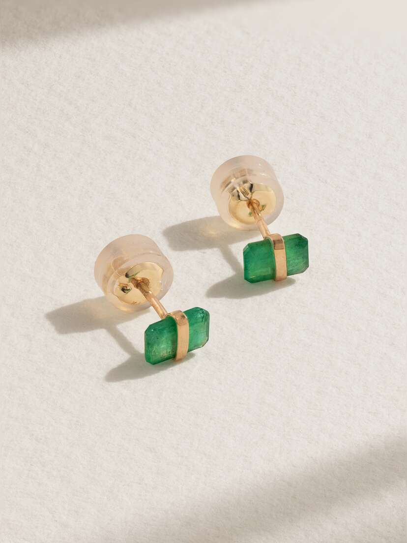 Melissa Joy Manning 14-karat Recycled Gold Emerald Earrings