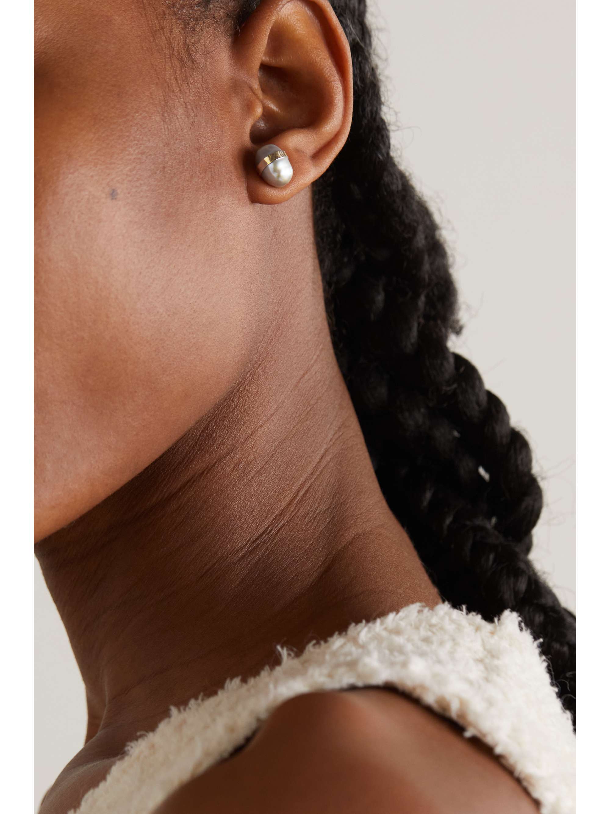 MELISSA JOY MANNING 14-karat recycled gold pearl earrings