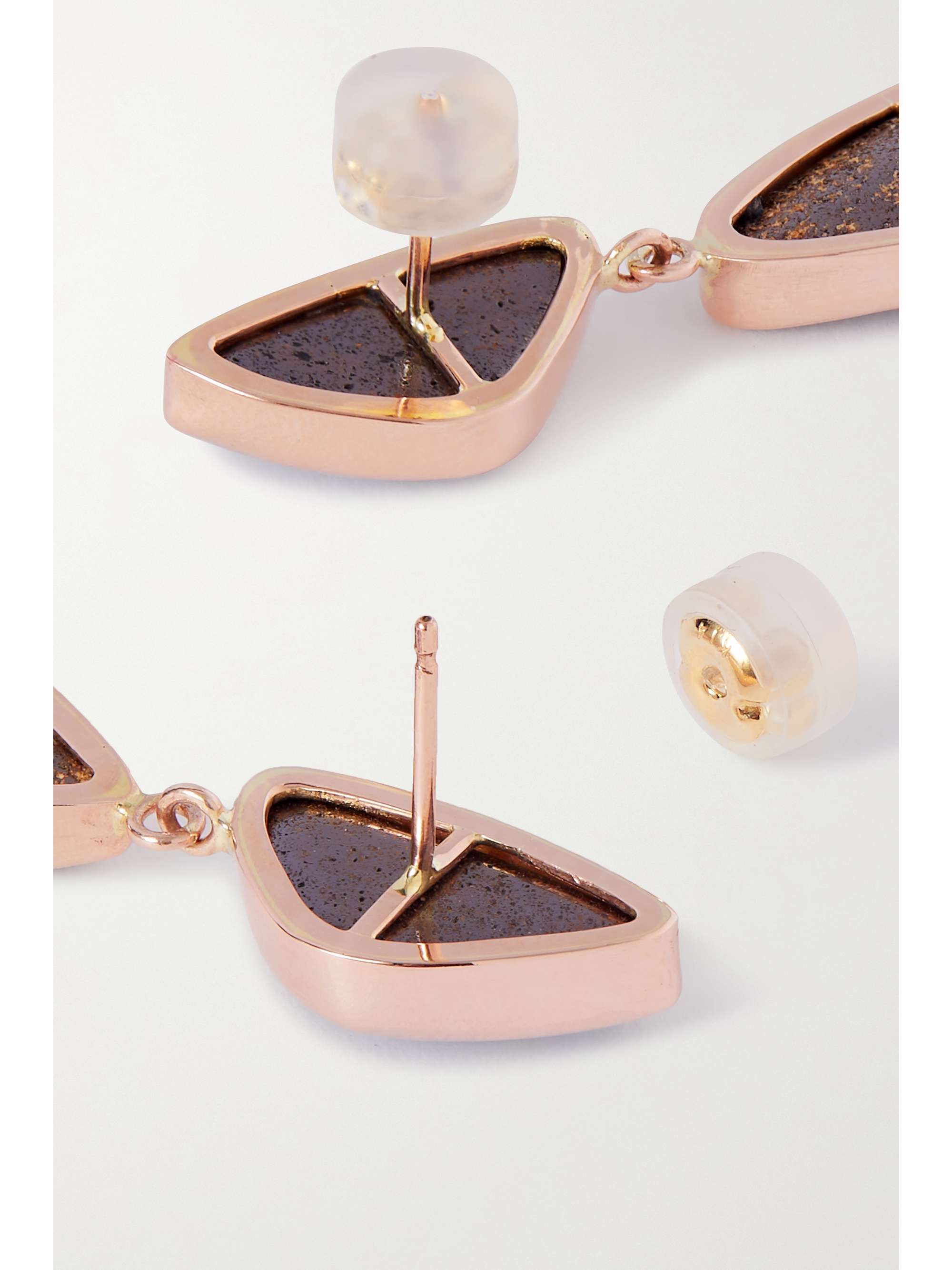MELISSA JOY MANNING 14-karat recycled rose gold opal earrings