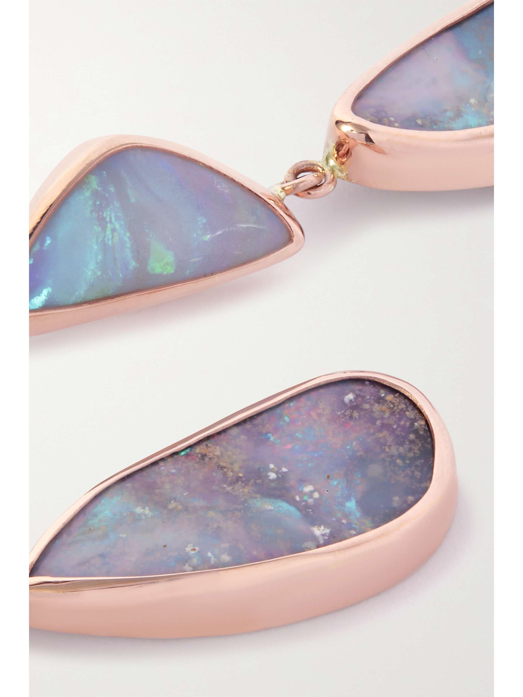 MELISSA JOY MANNING 14-karat recycled rose gold opal earrings