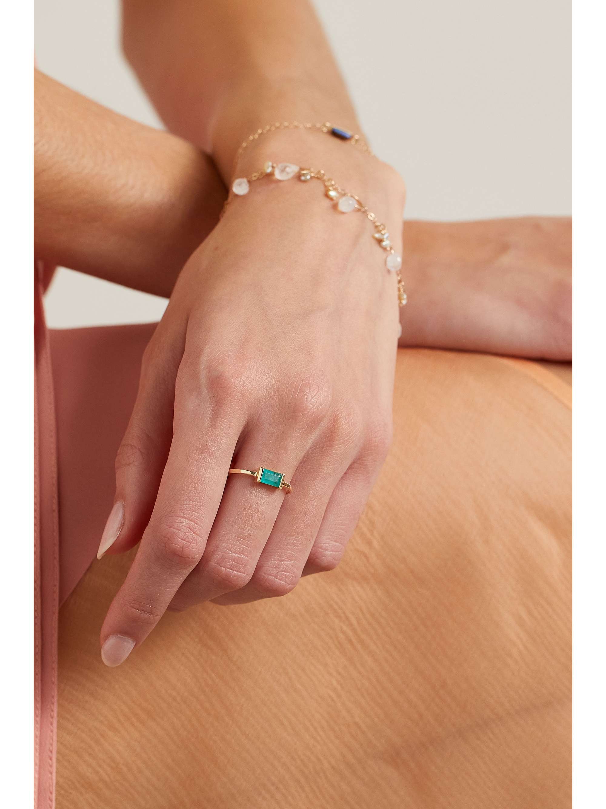 MELISSA JOY MANNING 14-karat recycled gold emerald ring