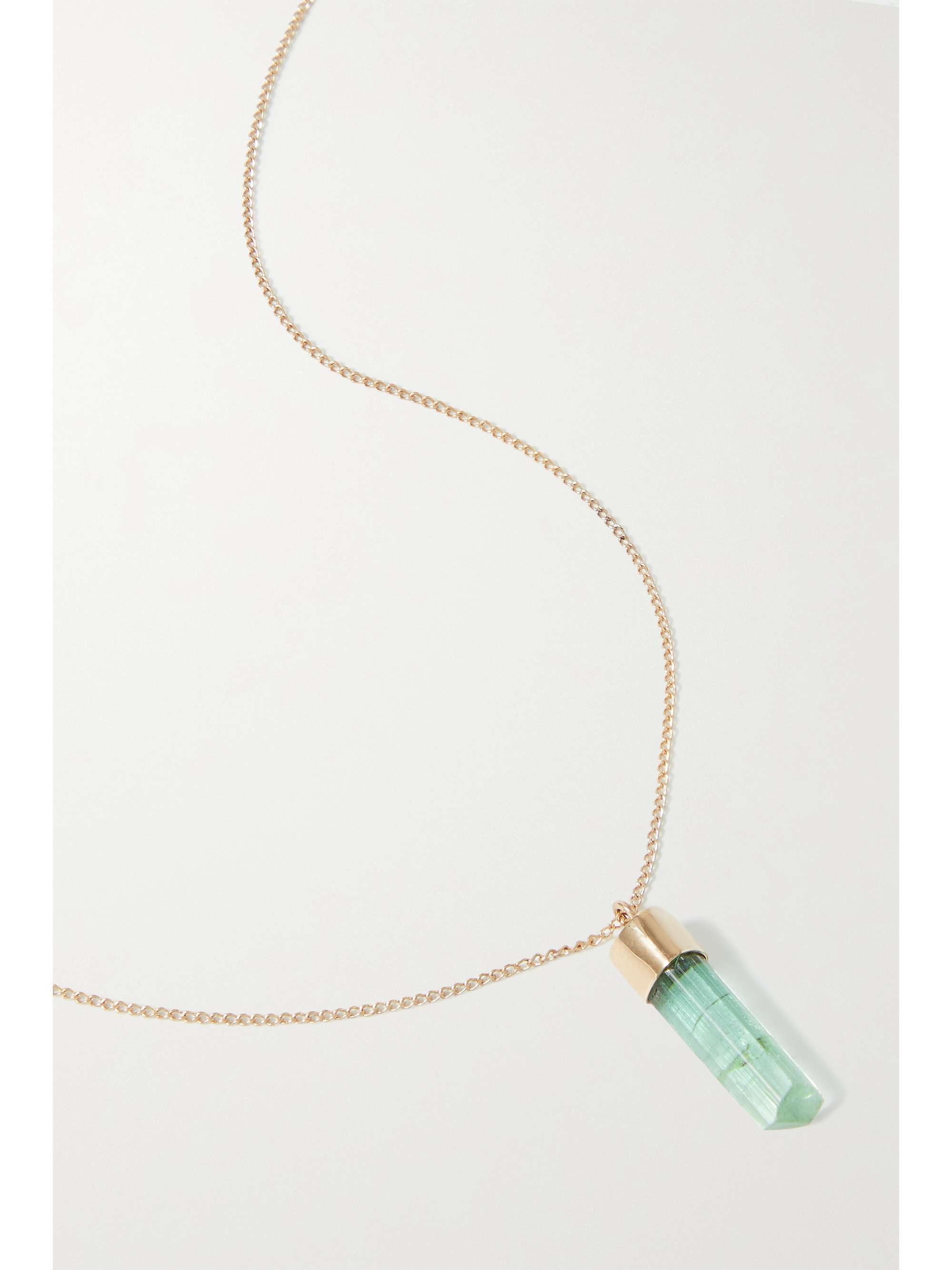 MELISSA JOY MANNING 14-karat recycled gold tourmaline necklace