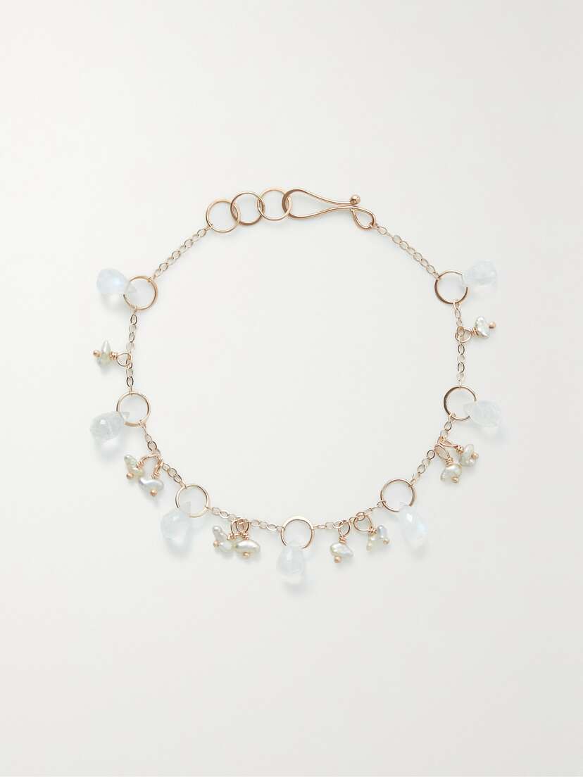Melissa Joy Manning 14-karat Recycled Gold, Pearl And Moonstone Bracelet