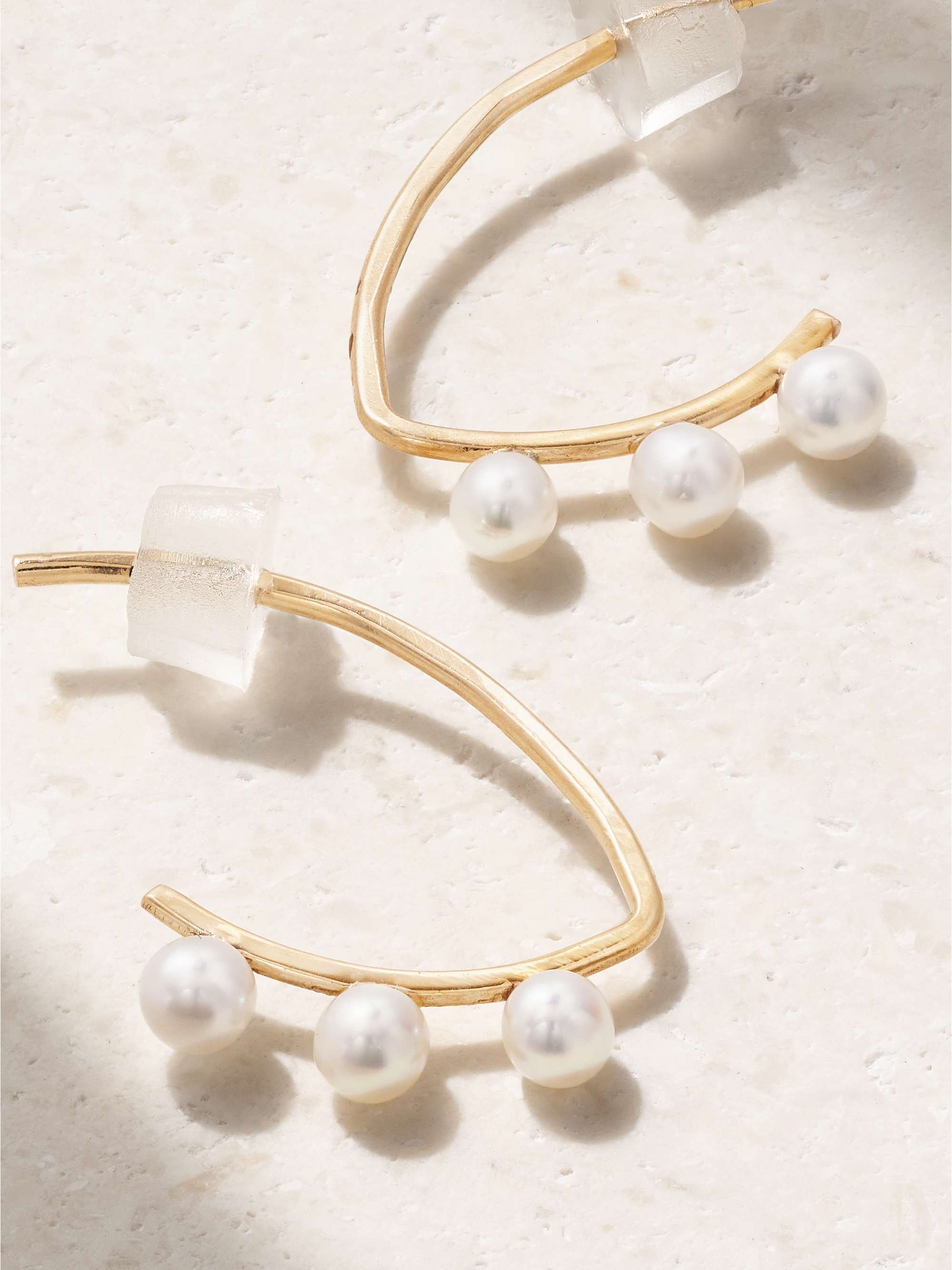 MELISSA JOY MANNING 14-karat recycled gold pearl earrings