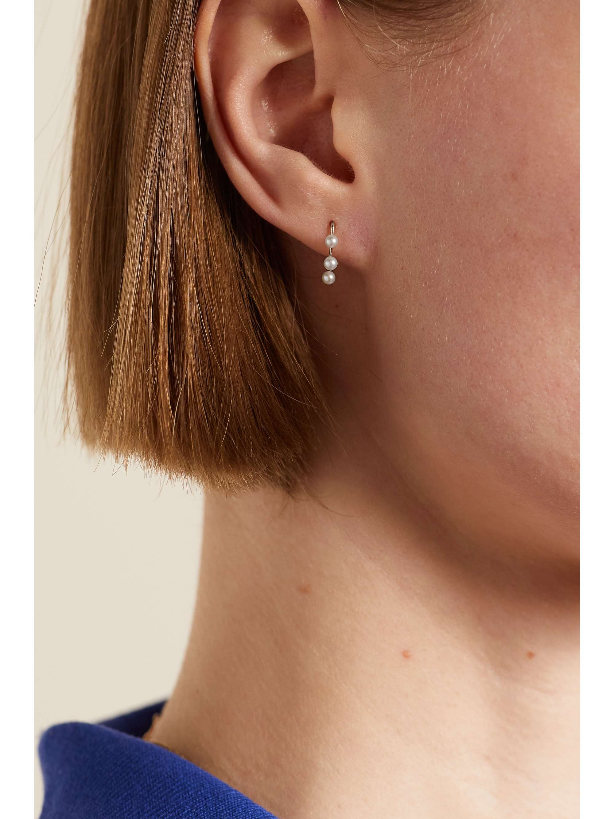 MELISSA JOY MANNING 14-karat recycled gold pearl earrings