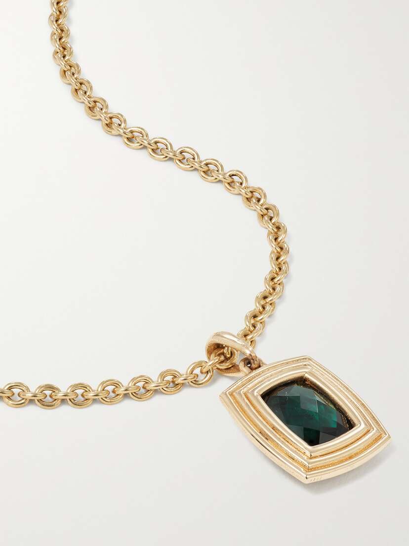 MAOR Equinox Large 18-karat Gold Tourmaline Necklace