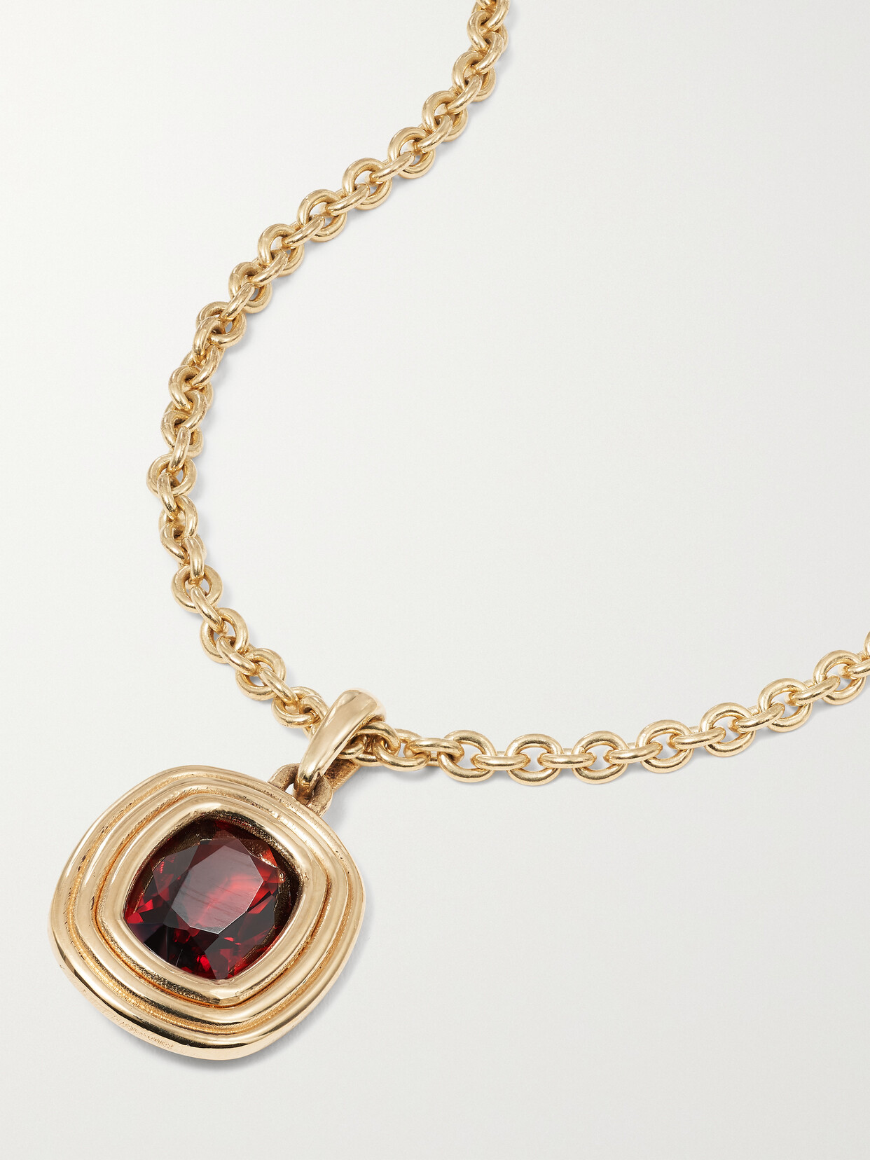 Maor Equinox Small 18-karat Gold Garnet Necklace