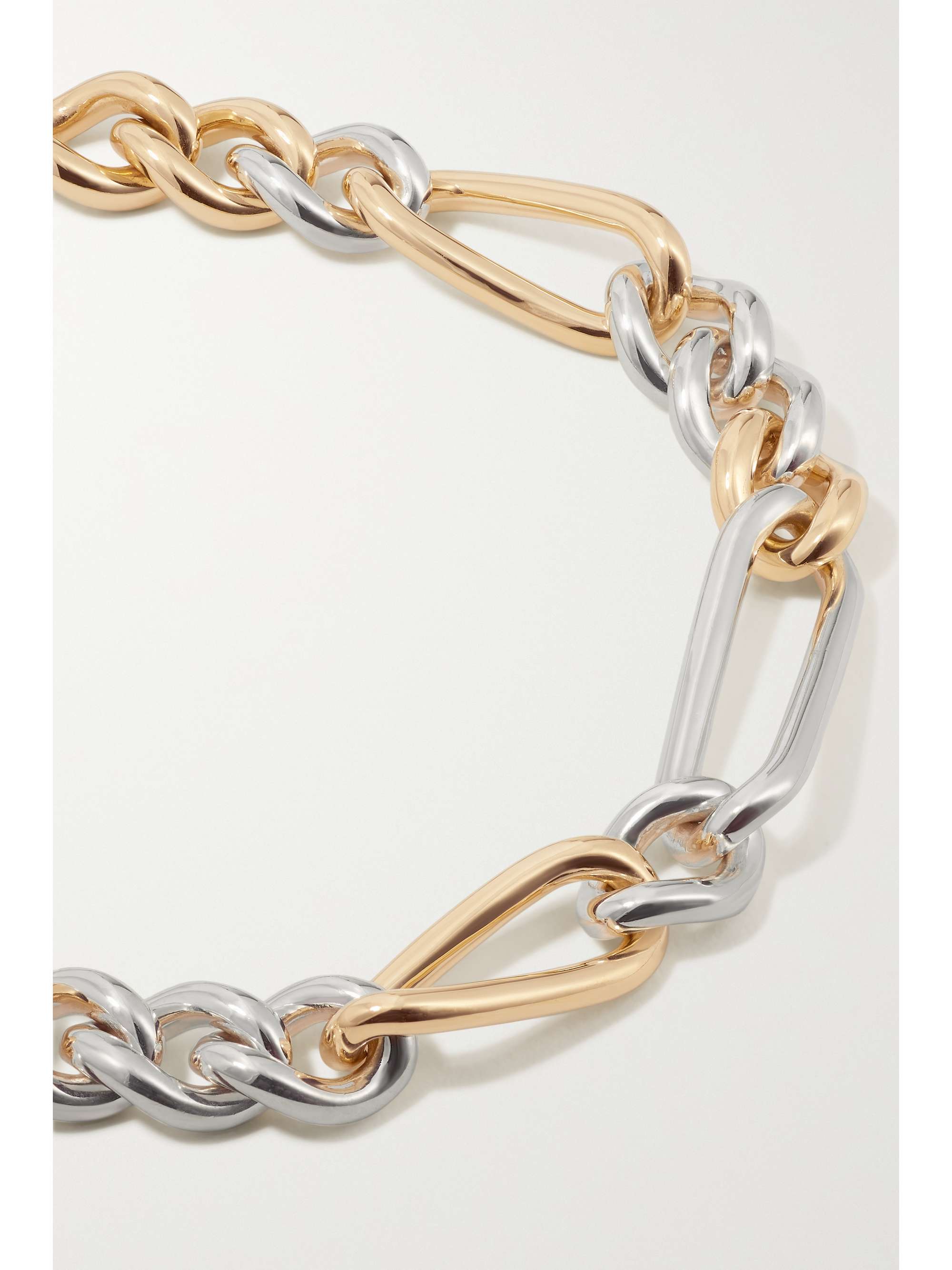 MAOR Unity Link 18-karat gold and sterling silver bracelet
