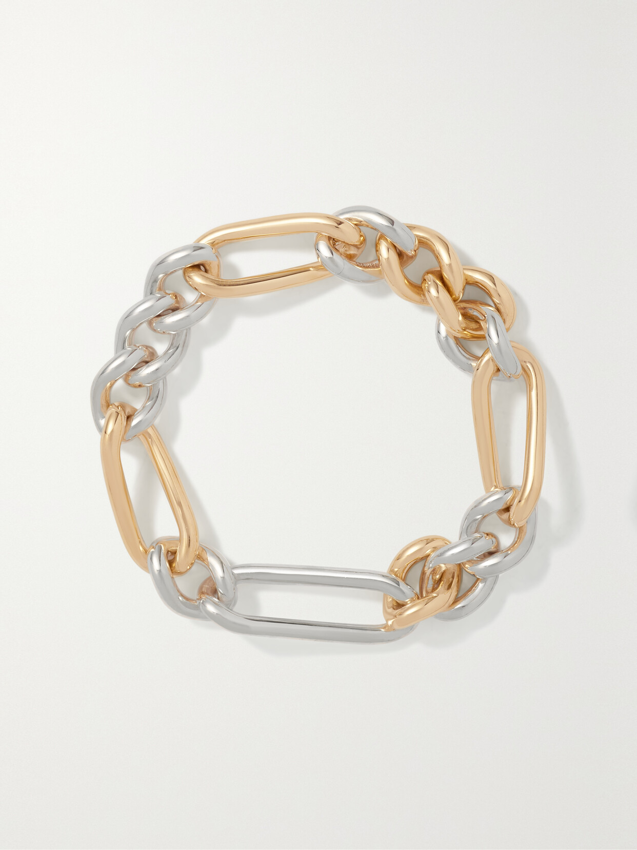 Maor Unity Link 18-karat Gold And Sterling Silver Bracelet