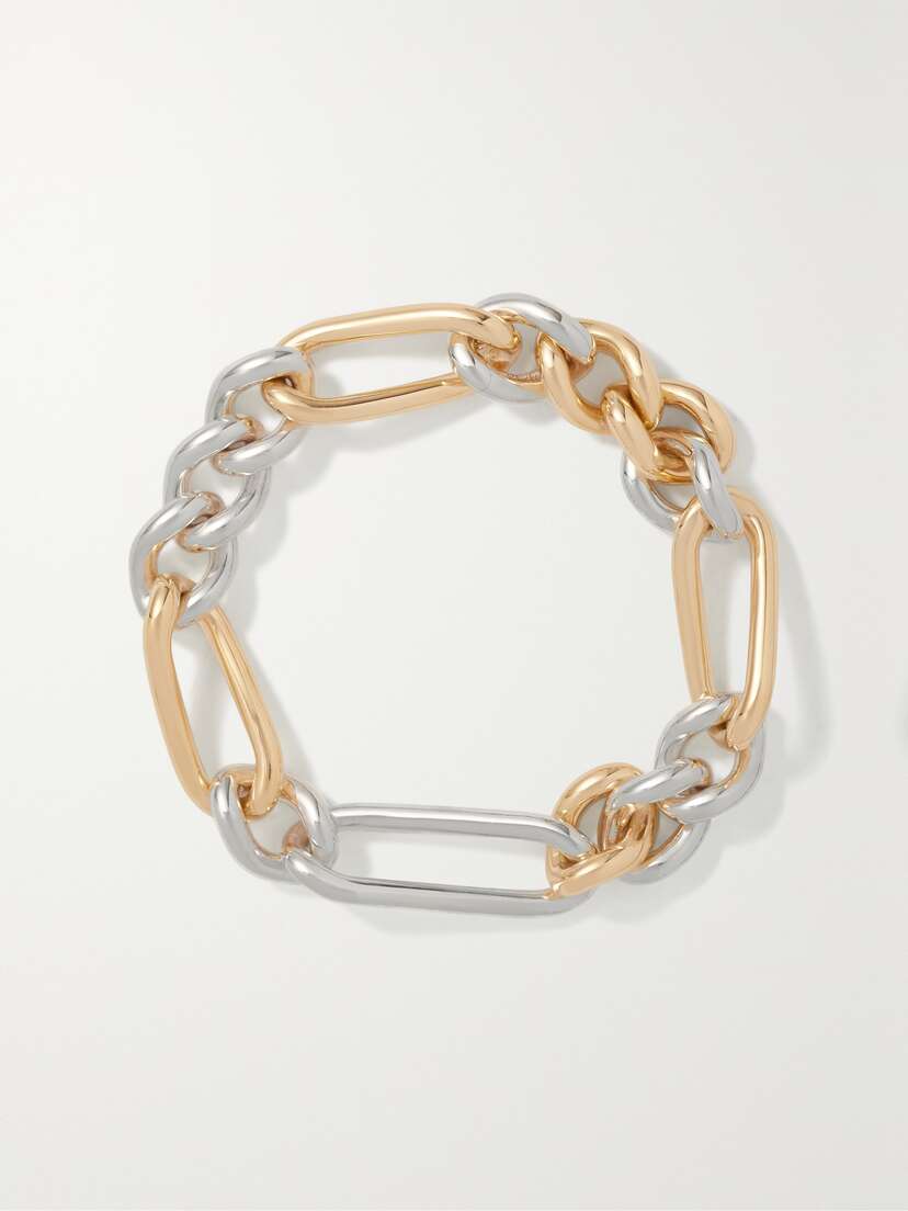MAOR Unity Link 18-karat Gold And terling ilver Bracelet